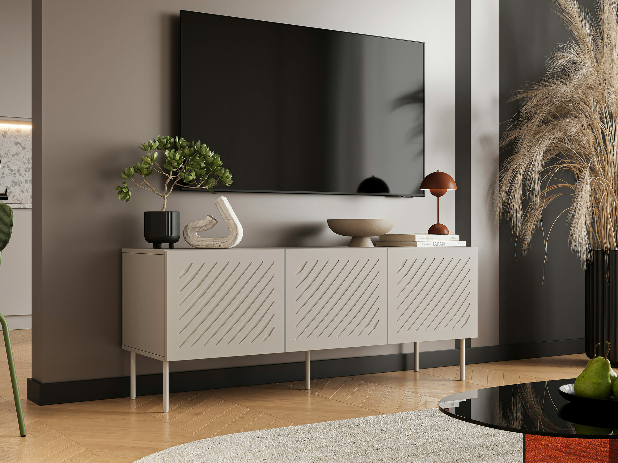 Sjónvarpsskápur Tolfelo 102 (Beige)