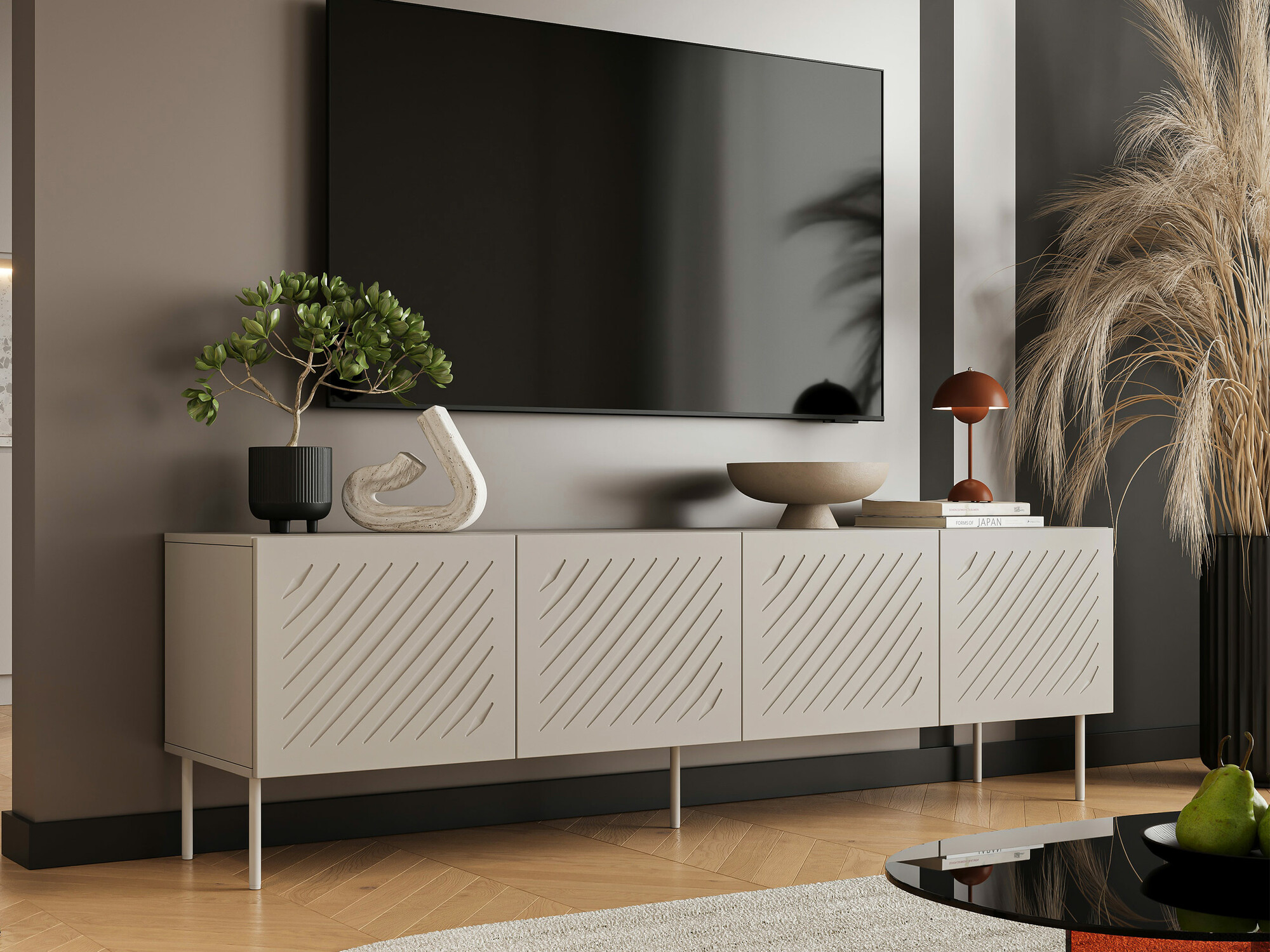 Sjónvarpsskápur Tolfelo 103 (Beige)
