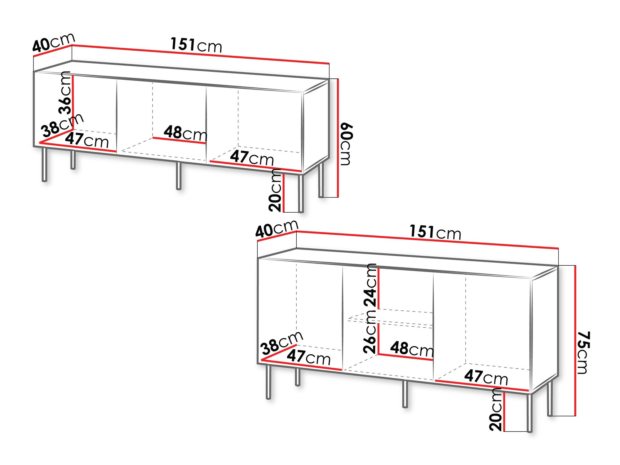 Stofusett Evavese 105 (Svartur)