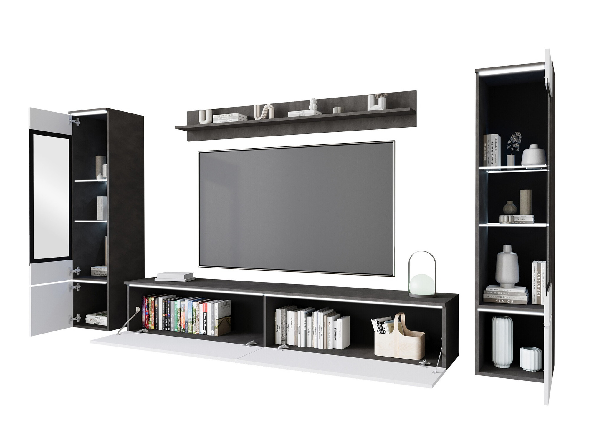 Stofusett Mirfivo 101 (Svartur marmari)