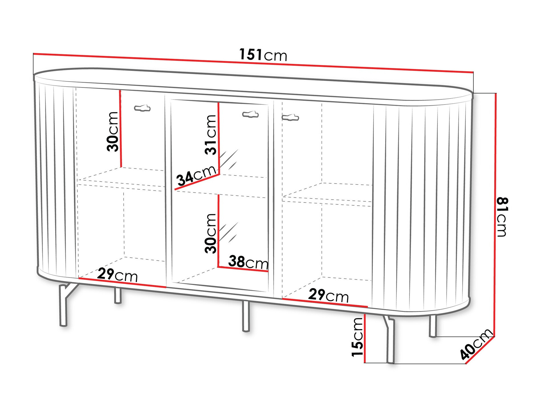 Skenkur Novmono 102 (Svartur)