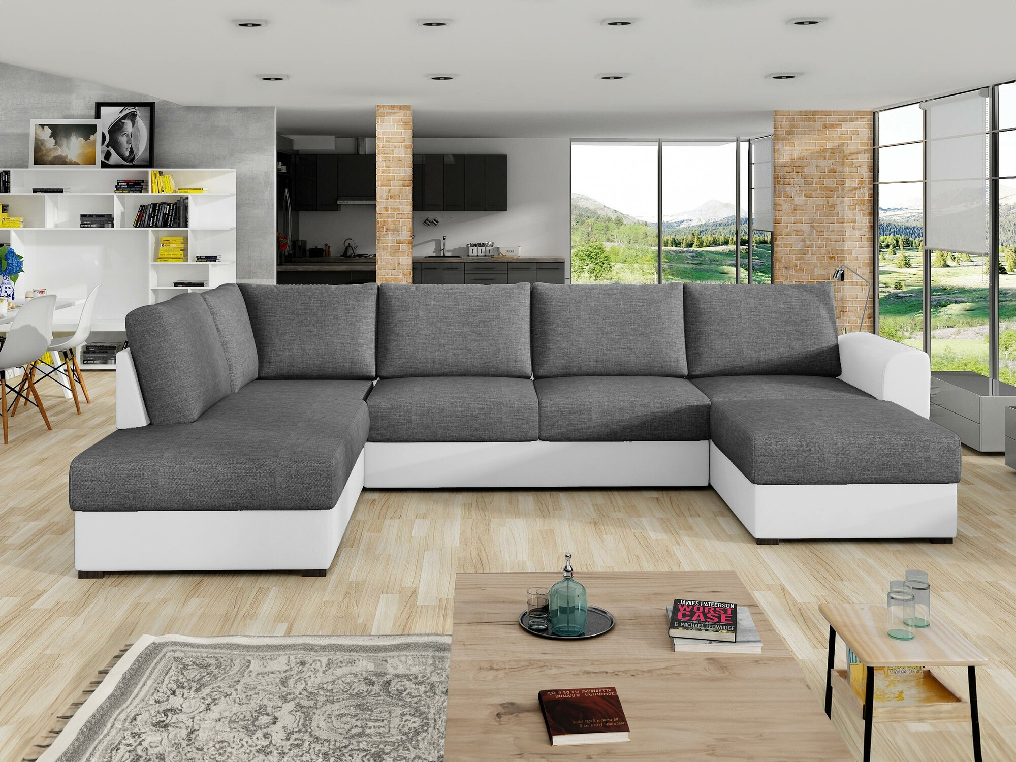 Horn­sófi Comfivo Flumen (Soft 017 + Lux 06)