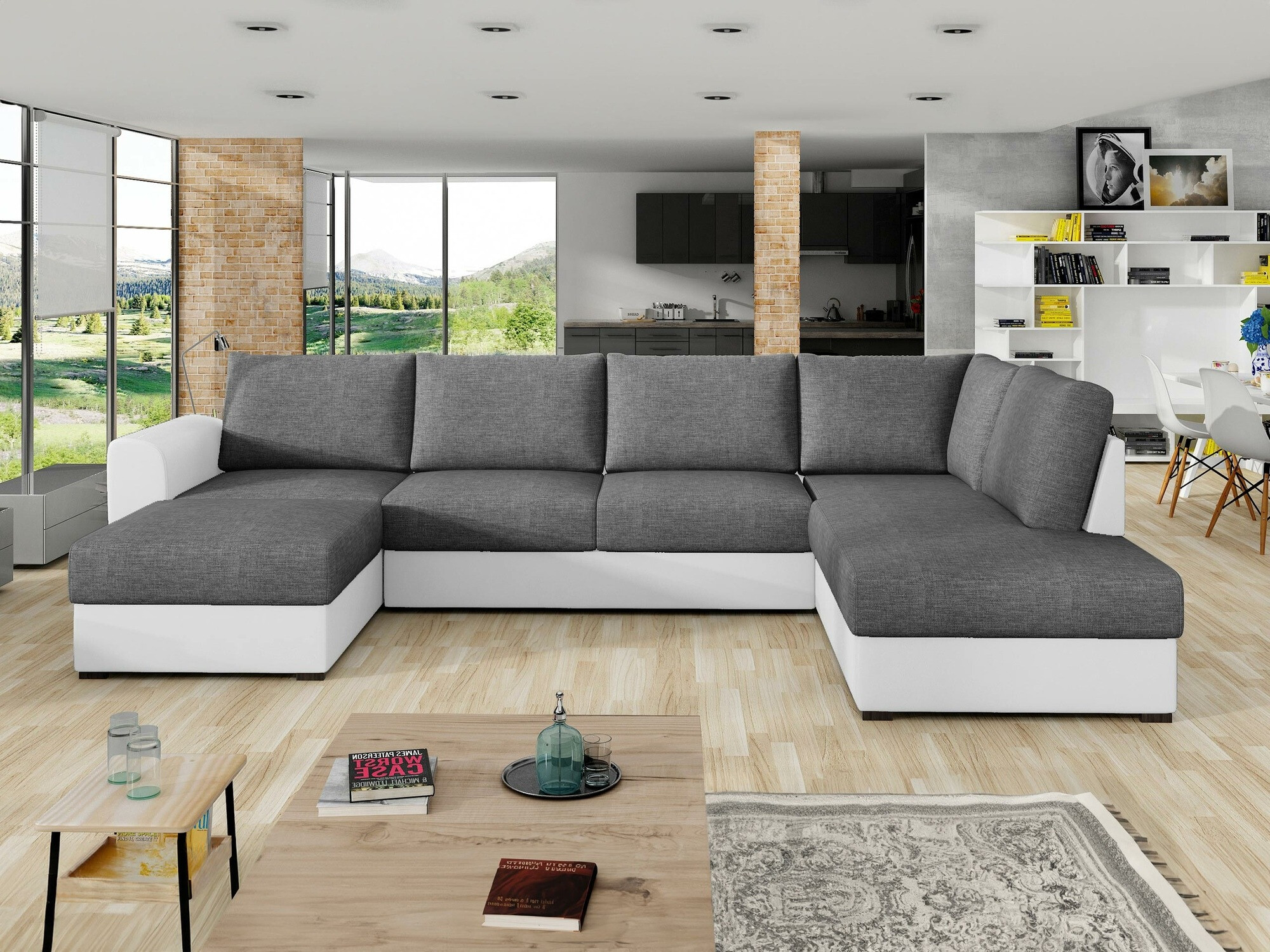 Horn­sófi Comfivo Flumen (Soft 017 + Lux 06)