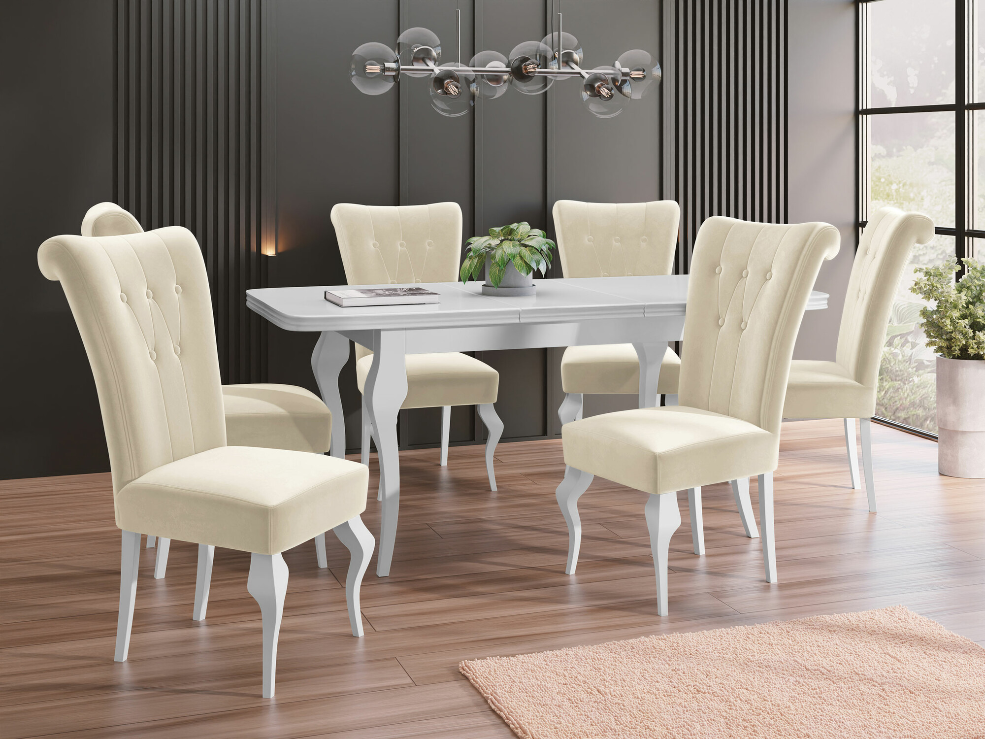 Borðstofusett Comfivo Gallina II (Magic Velvet 2250)