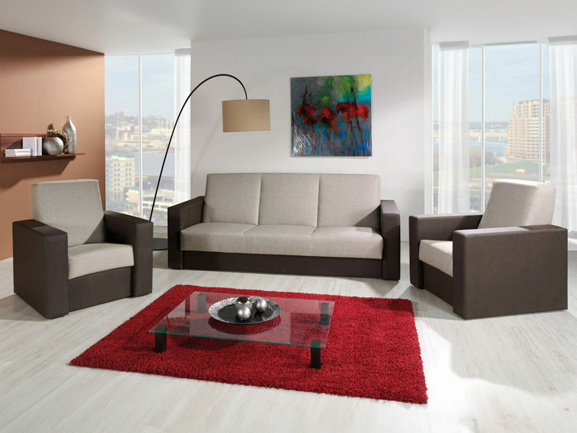 Svefnsófi Providence 169 (Soft 066 + Kreta 05)