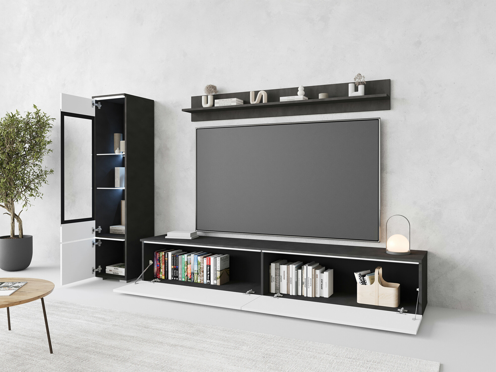 Stofusett Mirfivo 100 (Matera-grátt + Hvítt háglans)