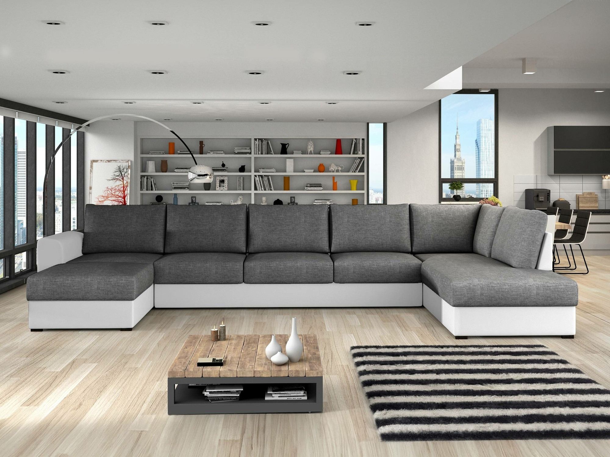 Horn­sófi Comfivo Flumen I (Soft 017 + Lux 06)