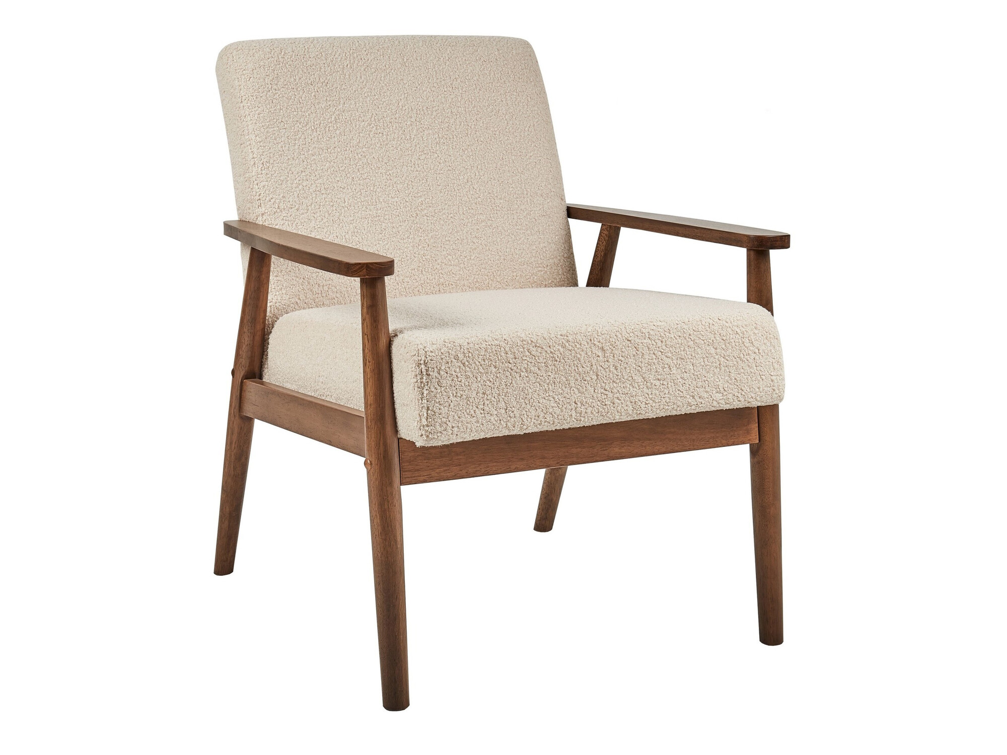 Hægindastóll Berwyn 2214 (Dökkur viður + Beige)