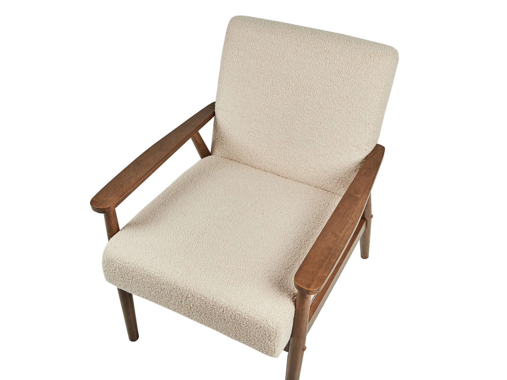 Hægindastóll Berwyn 2214 (Dökkur viður + Beige)