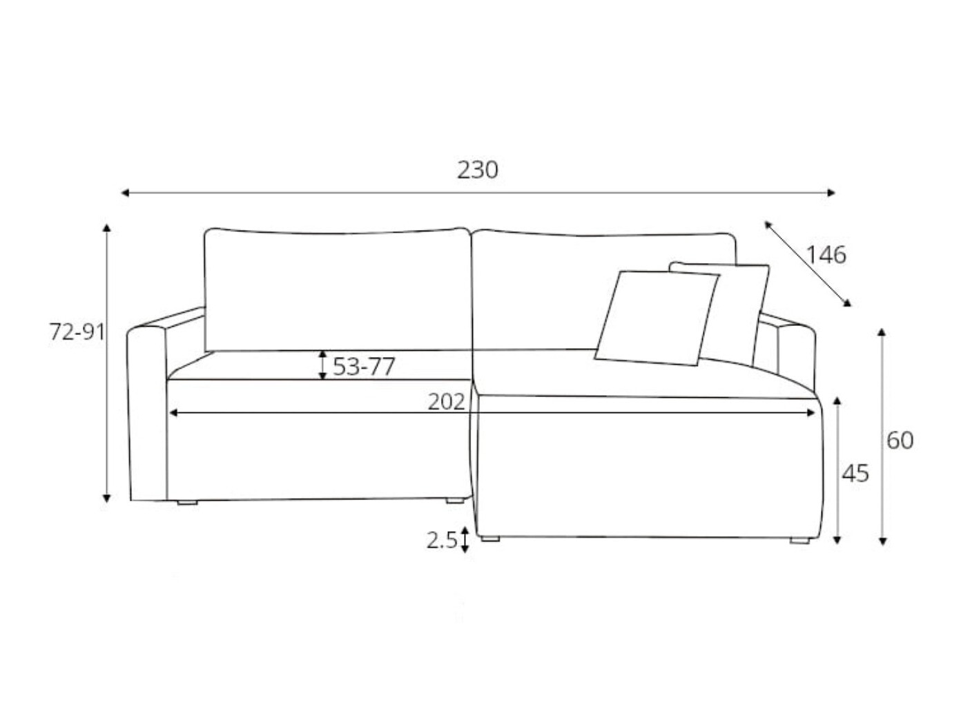 Horn­sófi Boston 583 (Poso 22)