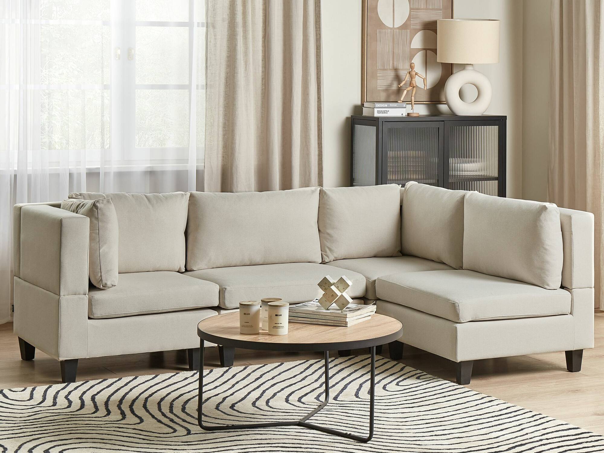 Einingahornsófi Elbmeli 108 (Beige)