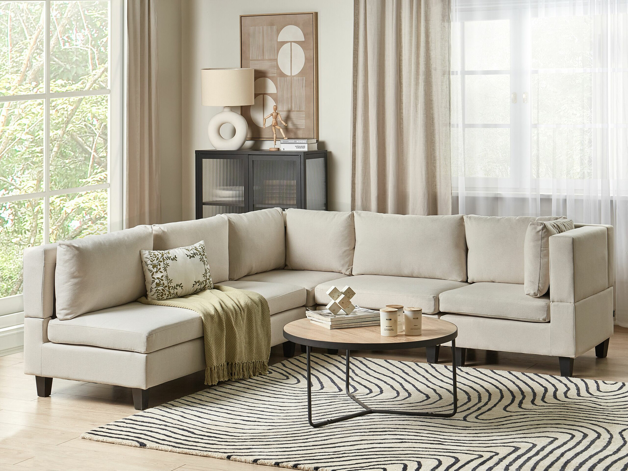 Einingahornsófi Elbmeli 109 (Beige)