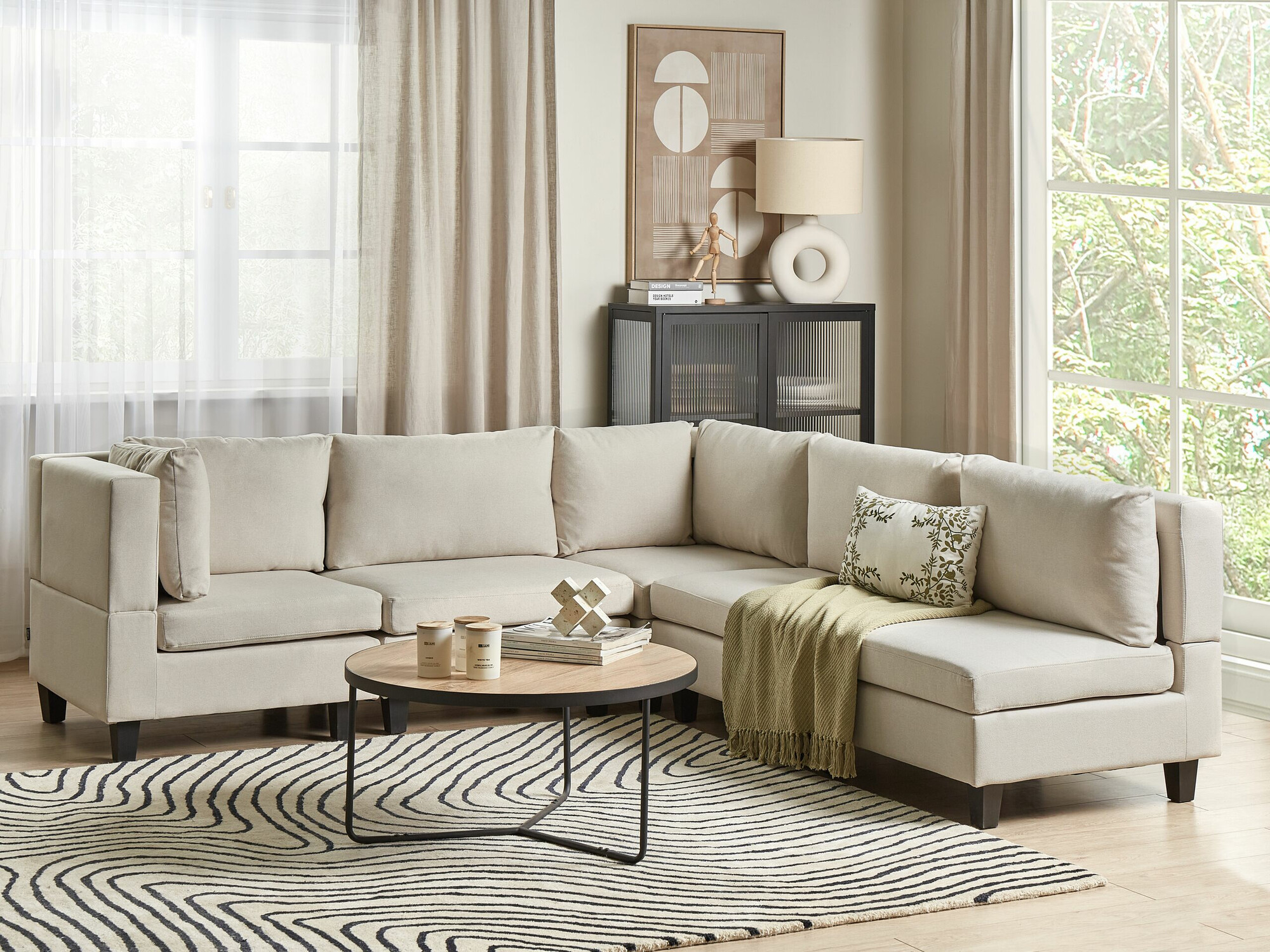 Einingahornsófi Elbmeli 109 (Beige)