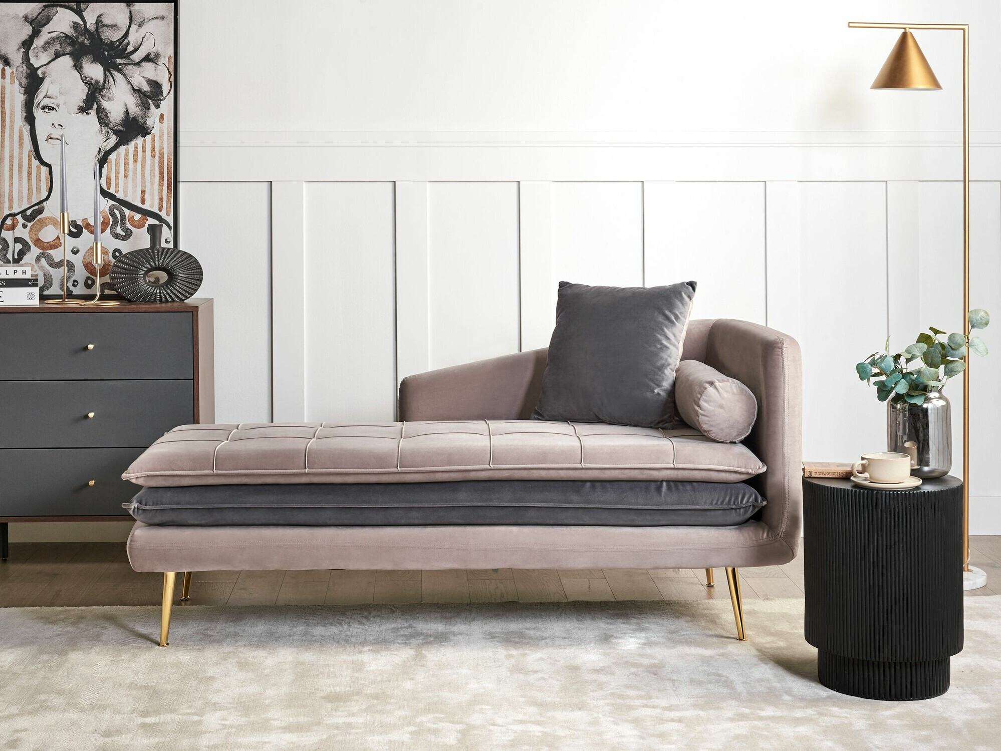Legubekkur Berwyn 1044 (Beige + Grár)