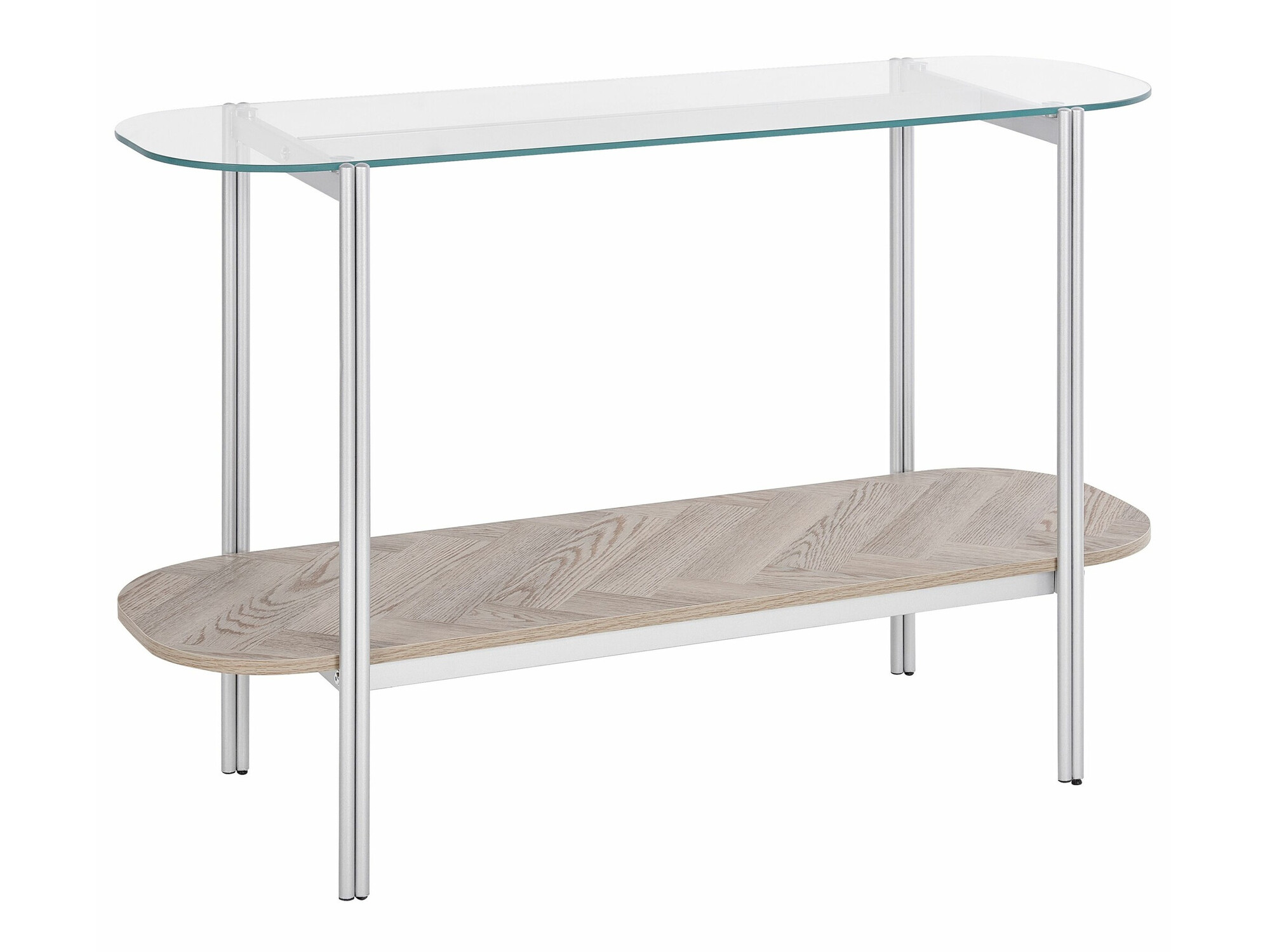 Console borð Berwyn 2278 (Silfur + Ljós viður)