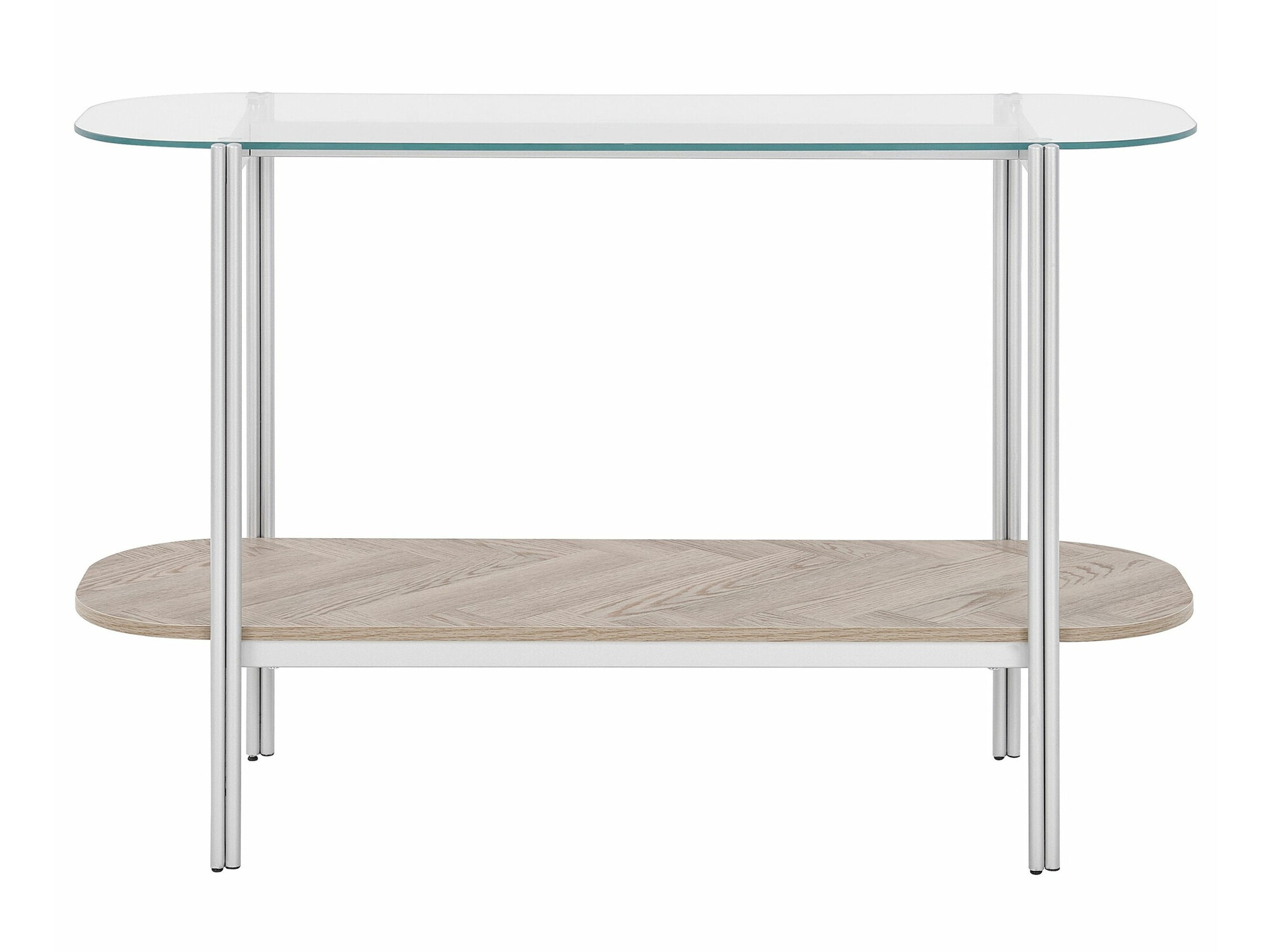 Console borð Berwyn 2278 (Silfur + Ljós viður)