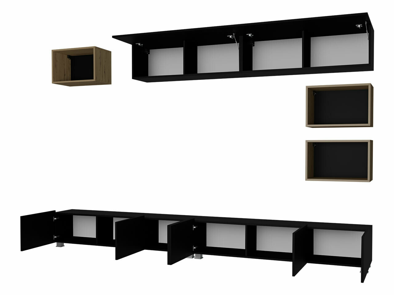 Stofusett Remus XXXI (Svartur + Svart háglans + Artisan-eik)