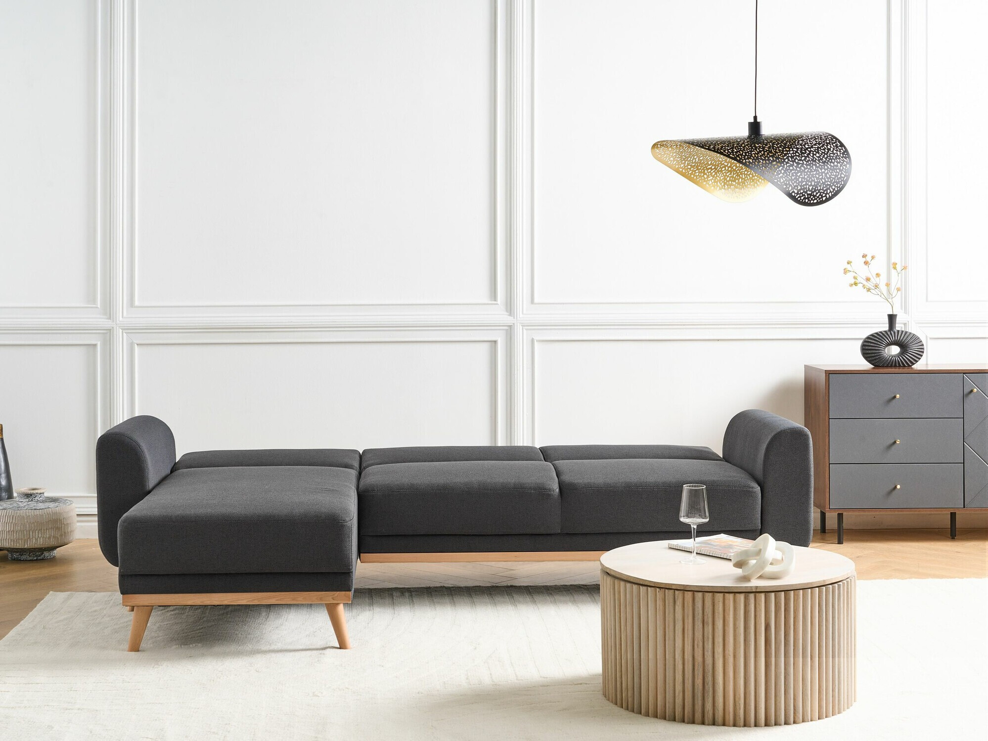 Horn­sófi Berwyn 2323 (Svartur)