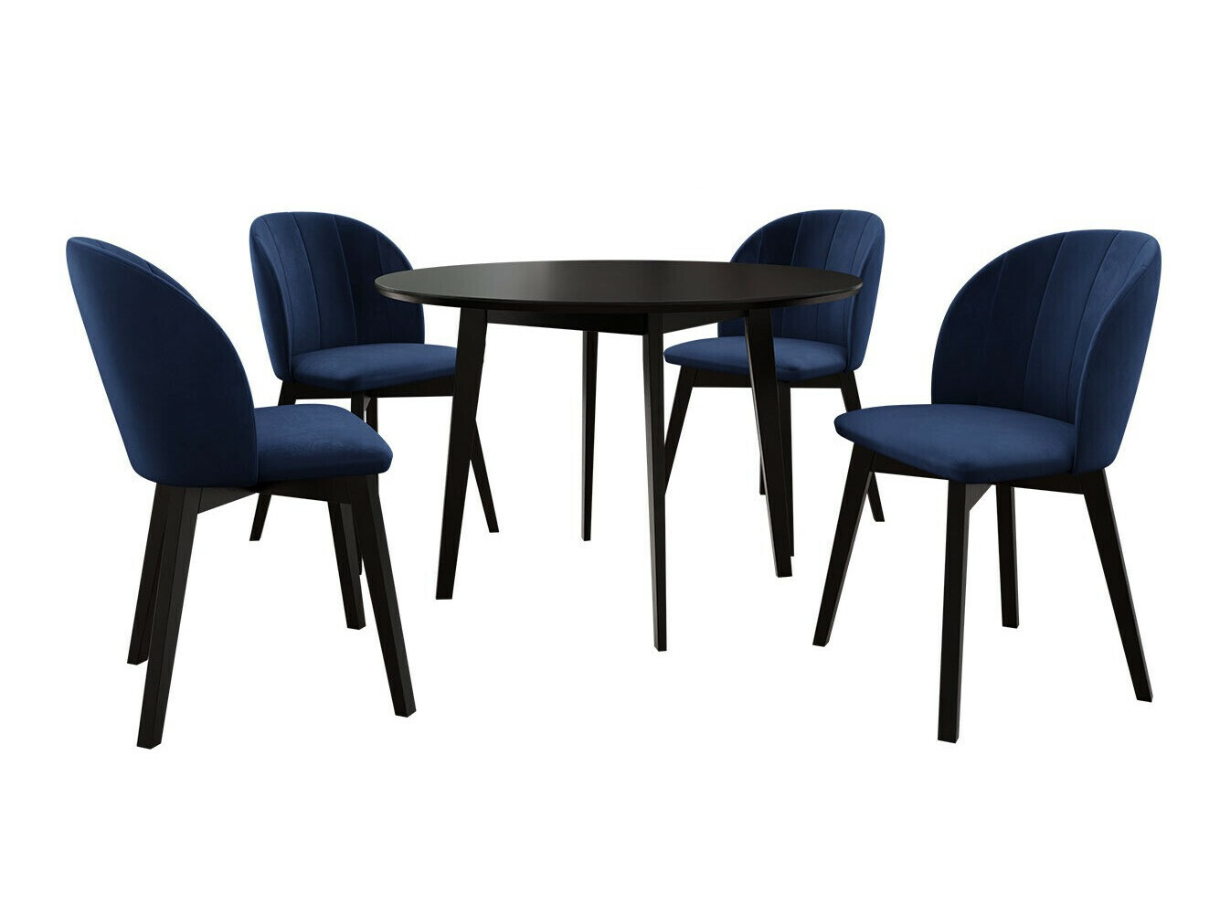 Borðstofusett Racine 136 (Svartur)