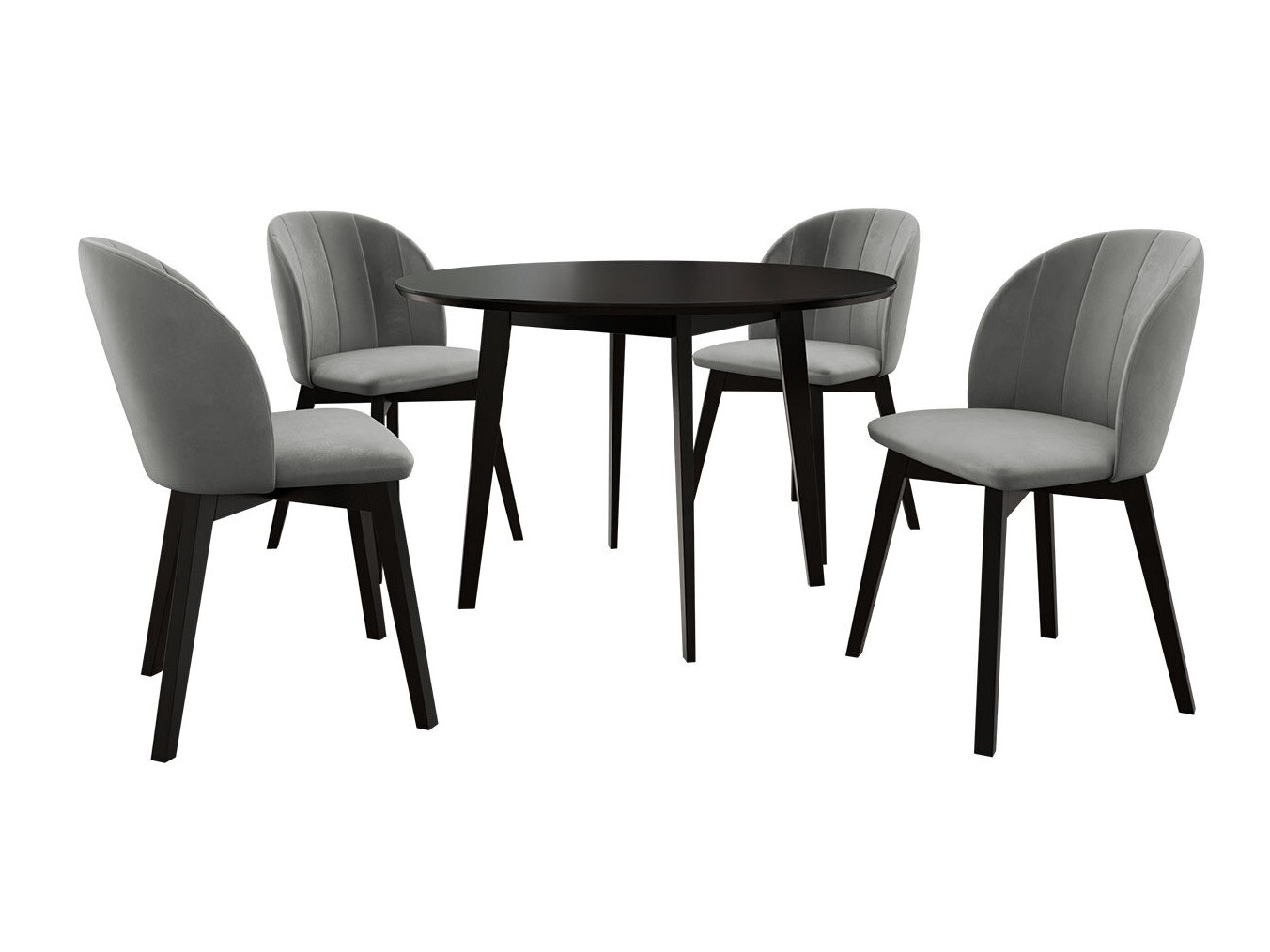 Borðstofusett Racine 136 (Svartur)