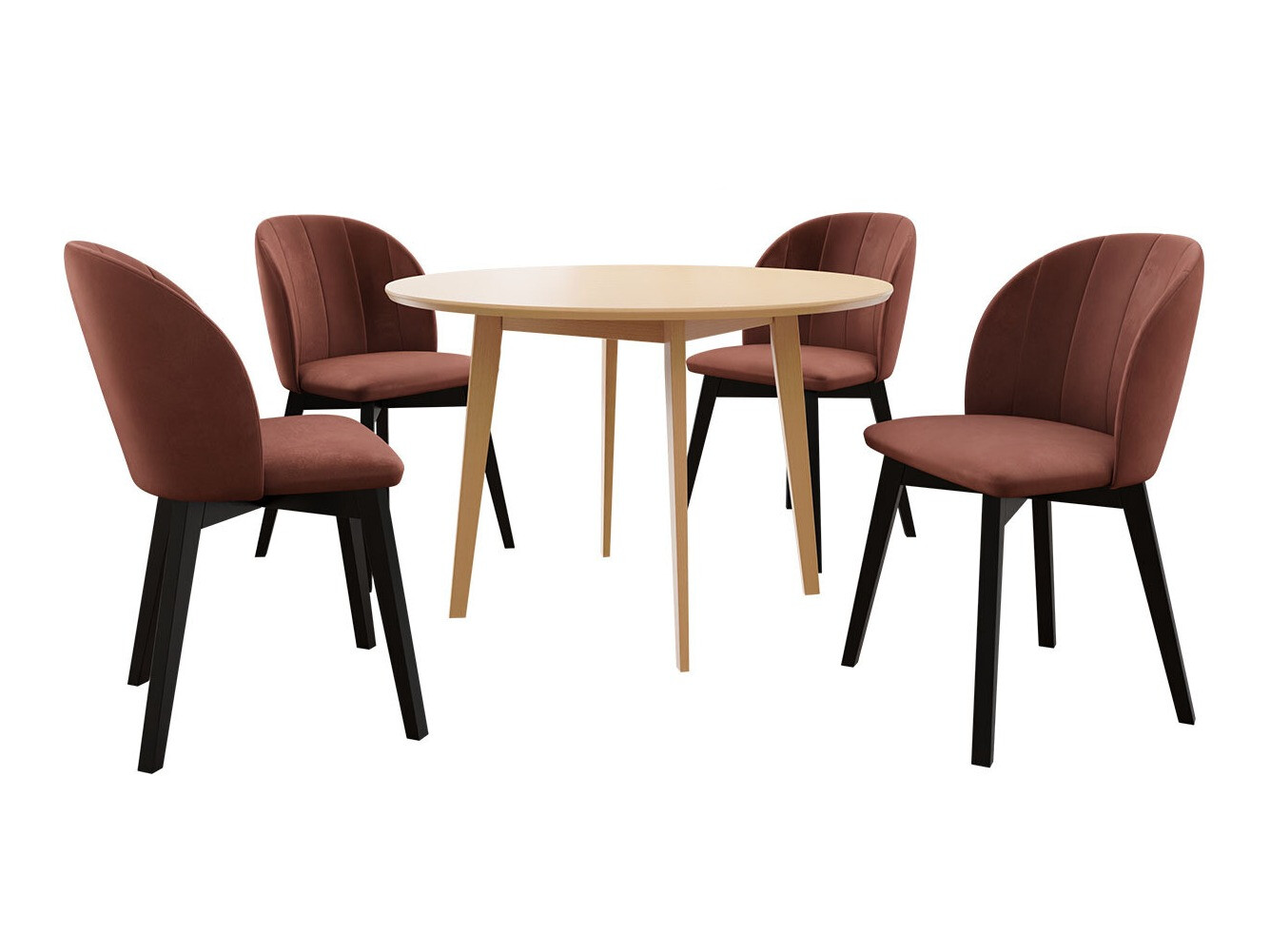 Borðstofusett Racine 136 (Brúnn)