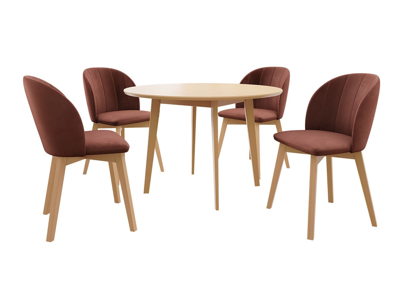 Borðstofusett Racine 136 (Brúnn)