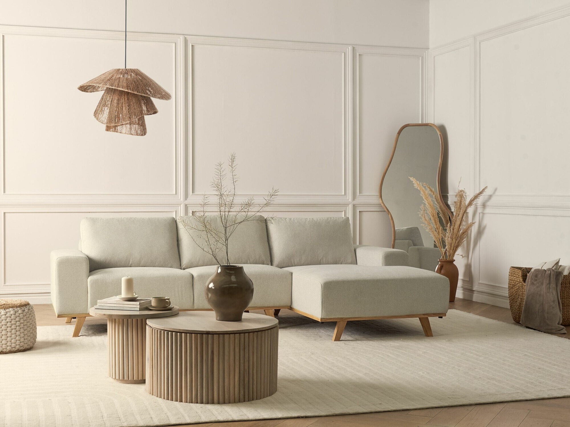 Horn­sófi Berwyn 2363 (Beige)