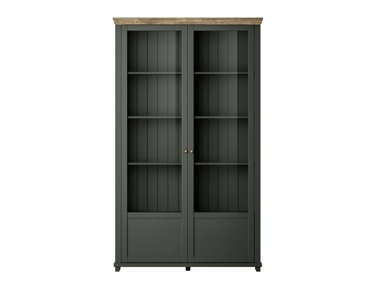 Bókahilla Tolnue 102 (Dökkgrænn + Lefkas-eik)