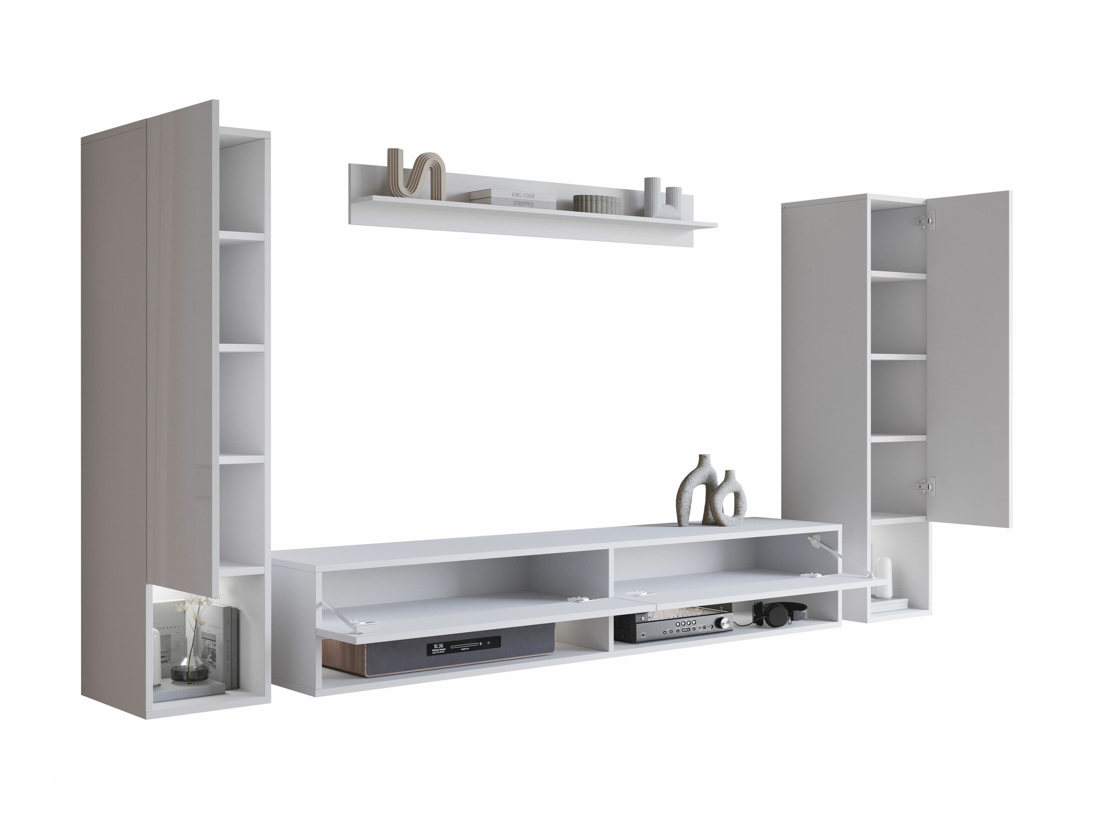 Stofusett Sarasota 176 (Hvítur + Hvítt háglans)