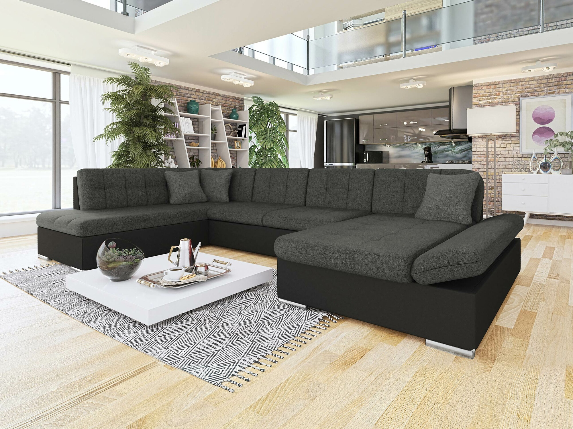 Horn­sófi Comfivo Tilia (Soft 011 + Lux 06 + Lux 05)