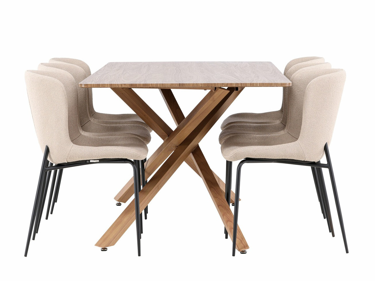 Borðstofusett Dallas 5102 (Beige)