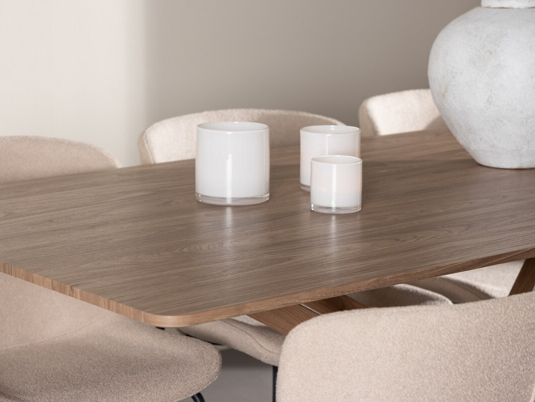 Borðstofusett Dallas 5102 (Beige)