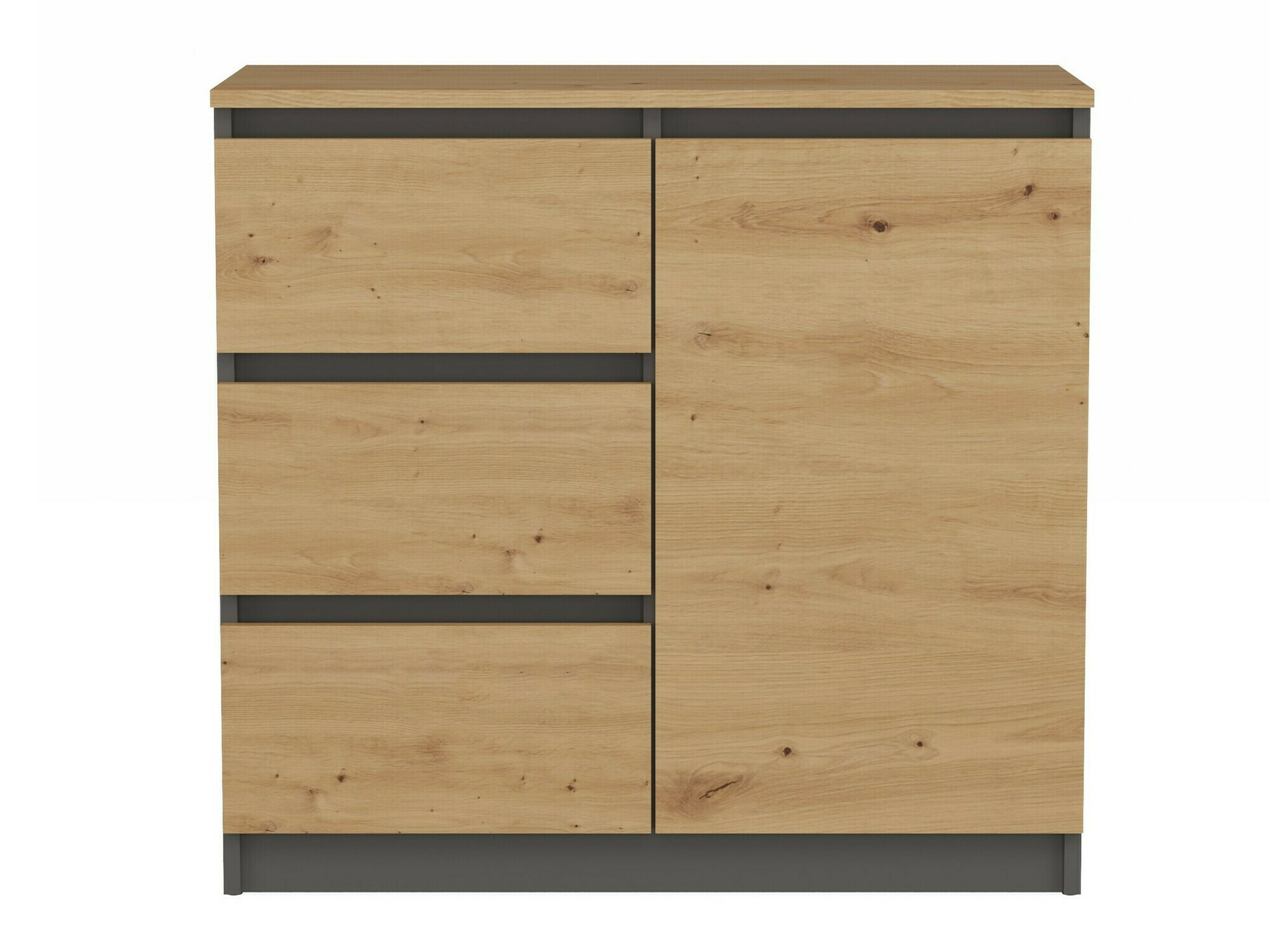 Kommóða Elbvelu 109 (Antrasít + Artisan-eik)