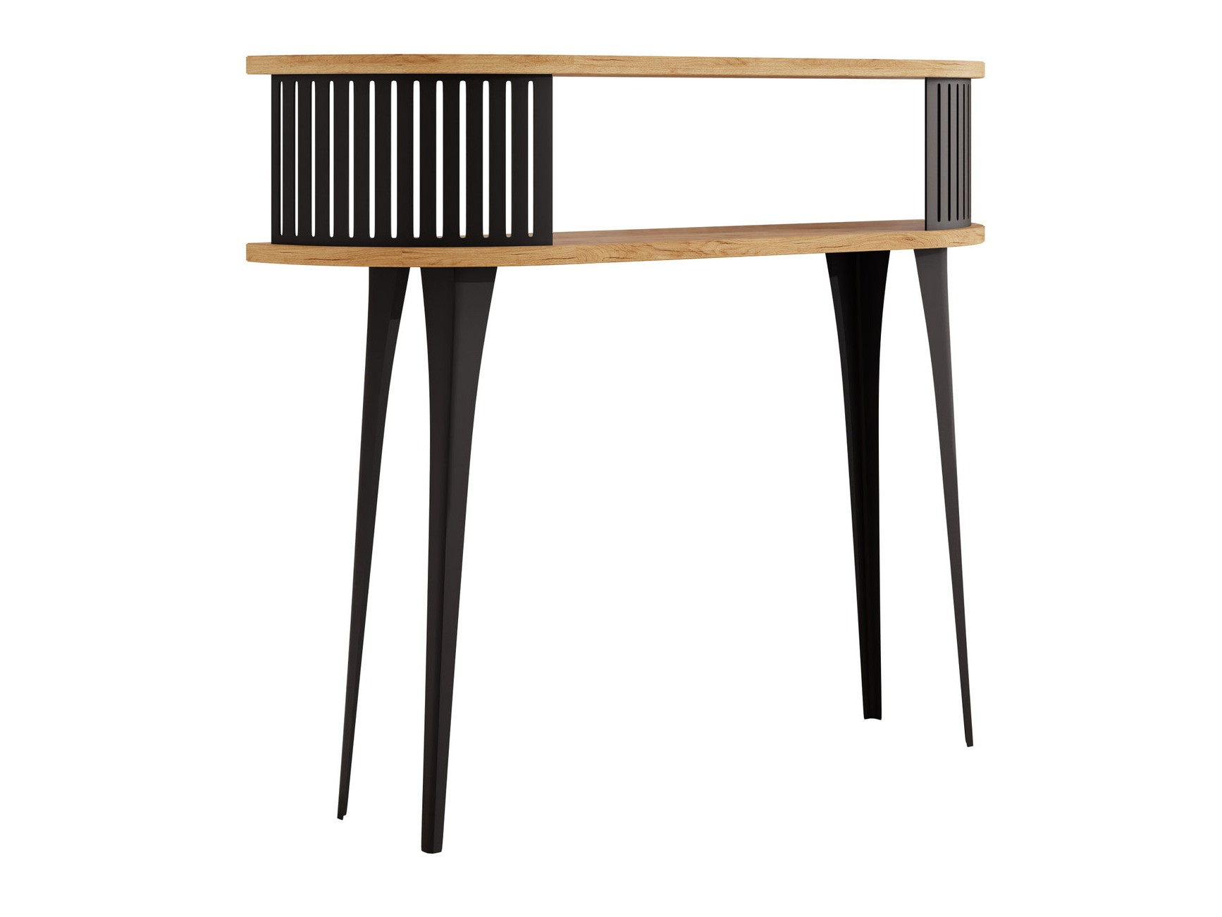 Console borð Vitum (Svartur + Craft-gyllt eik)