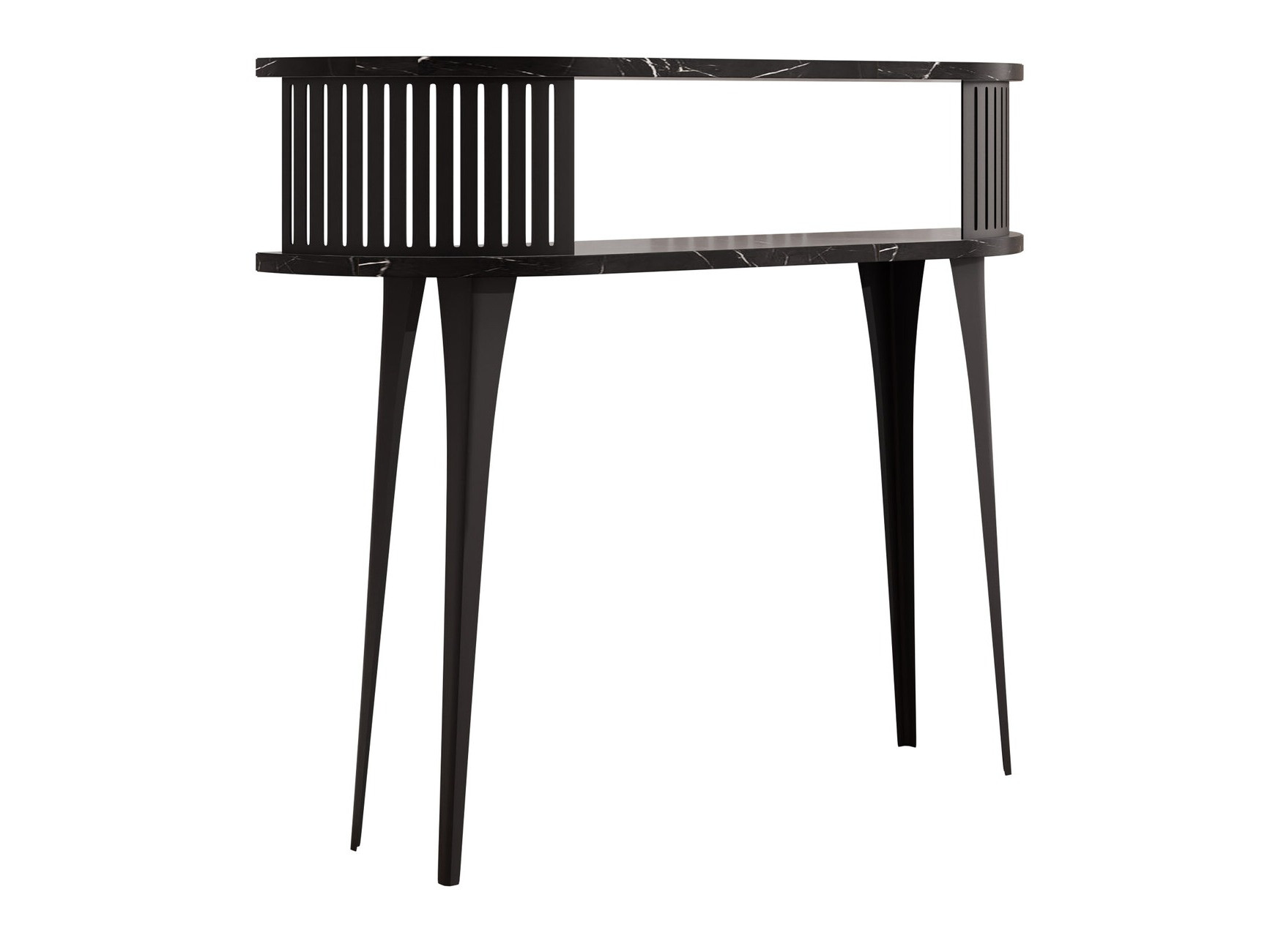Console borð Vitum (Svartur + Svartur marmari)