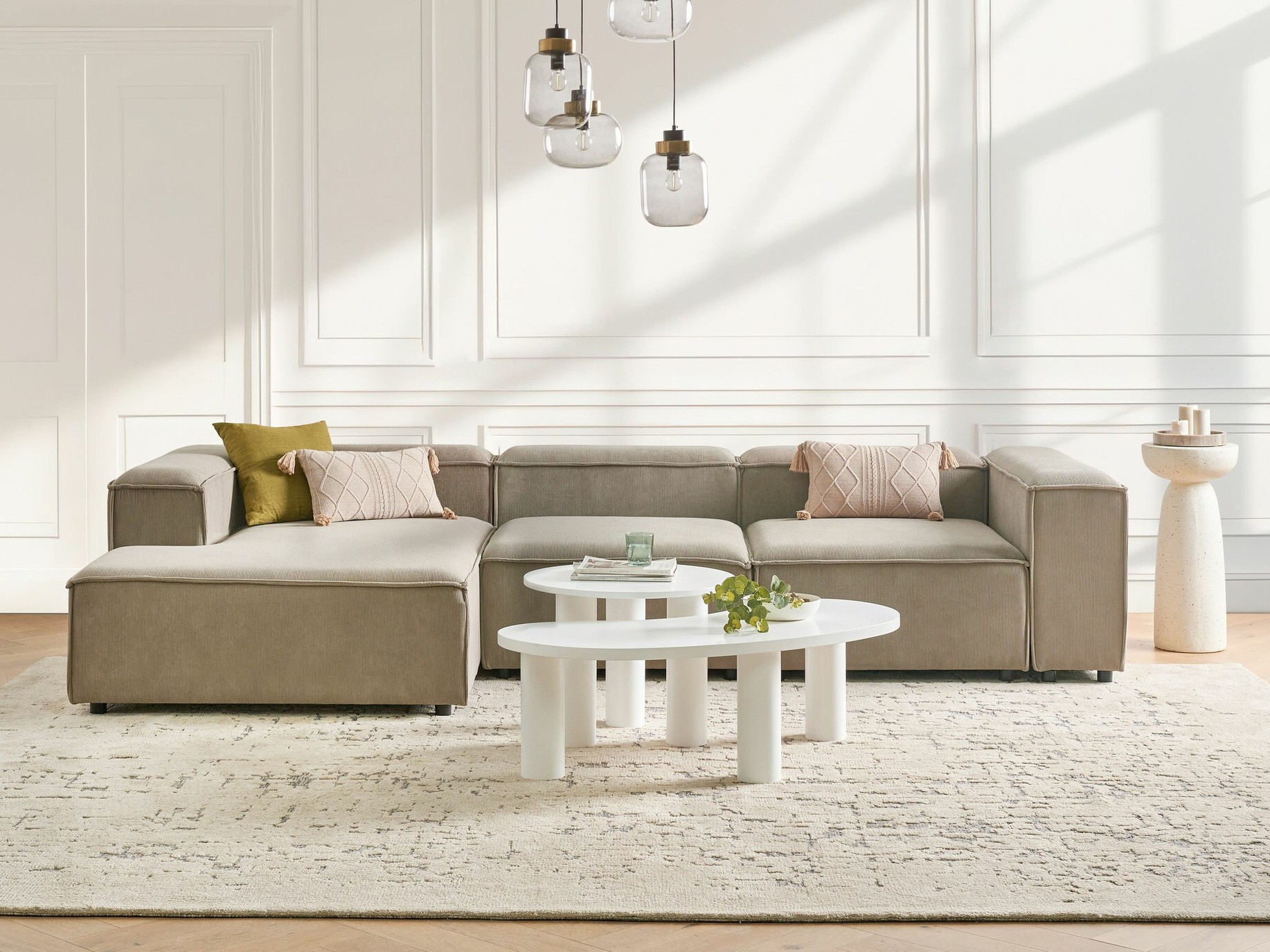Einingahornsófi Serophi 106 (Taupe)