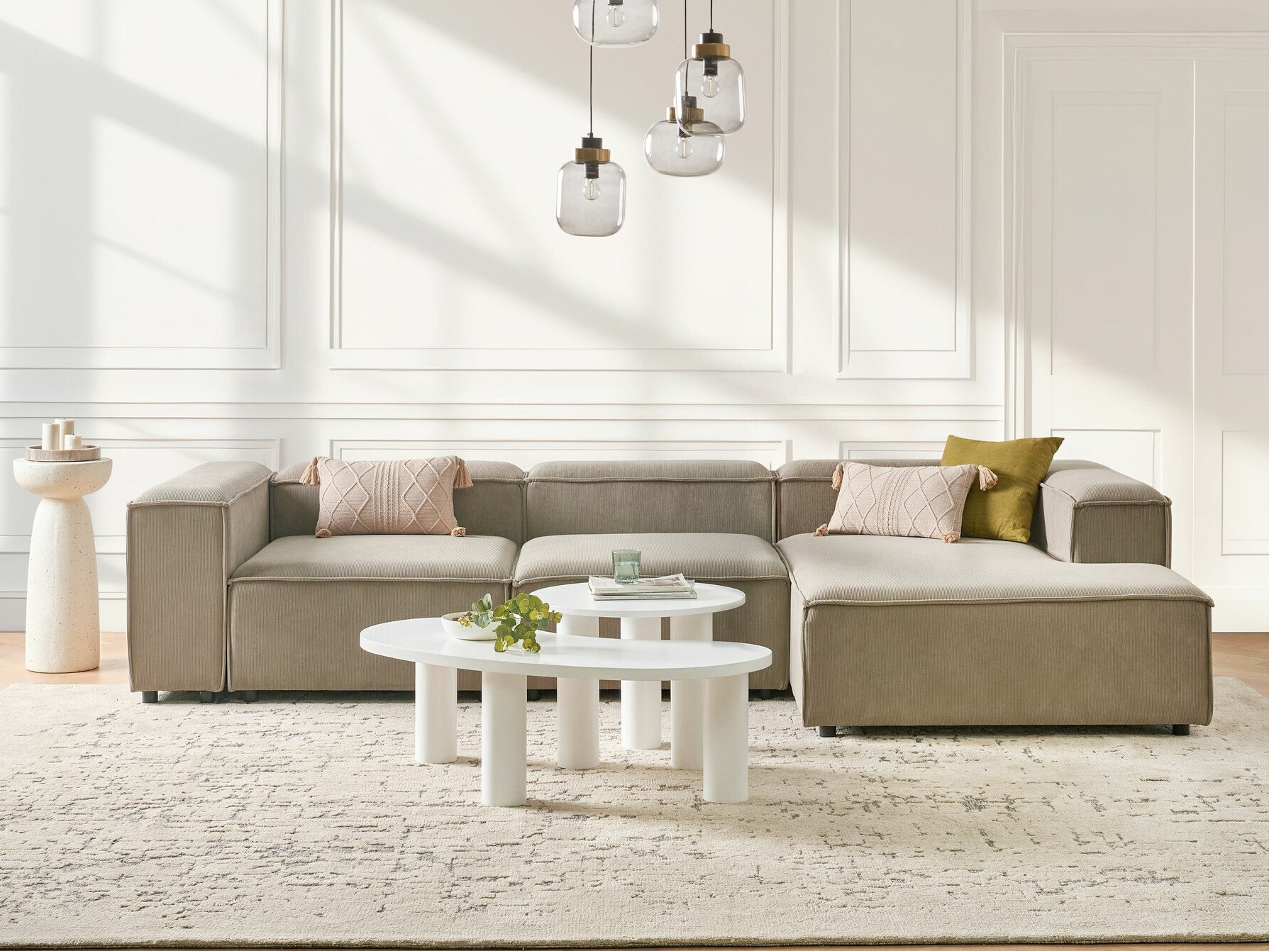 Einingahornsófi Serophi 106 (Taupe)