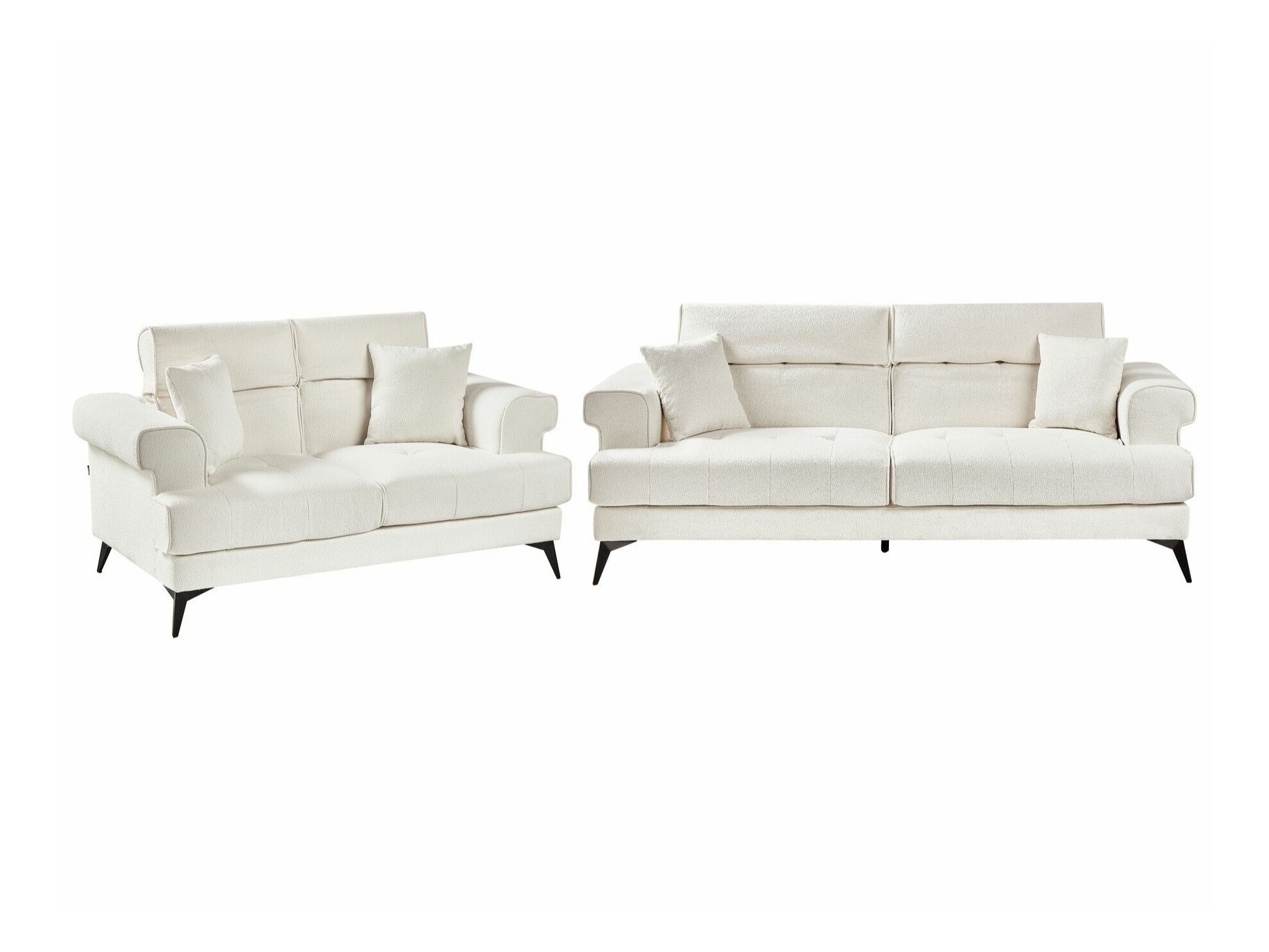 Bólstrað húsganasett Berwyn 2436 (Hvítur)