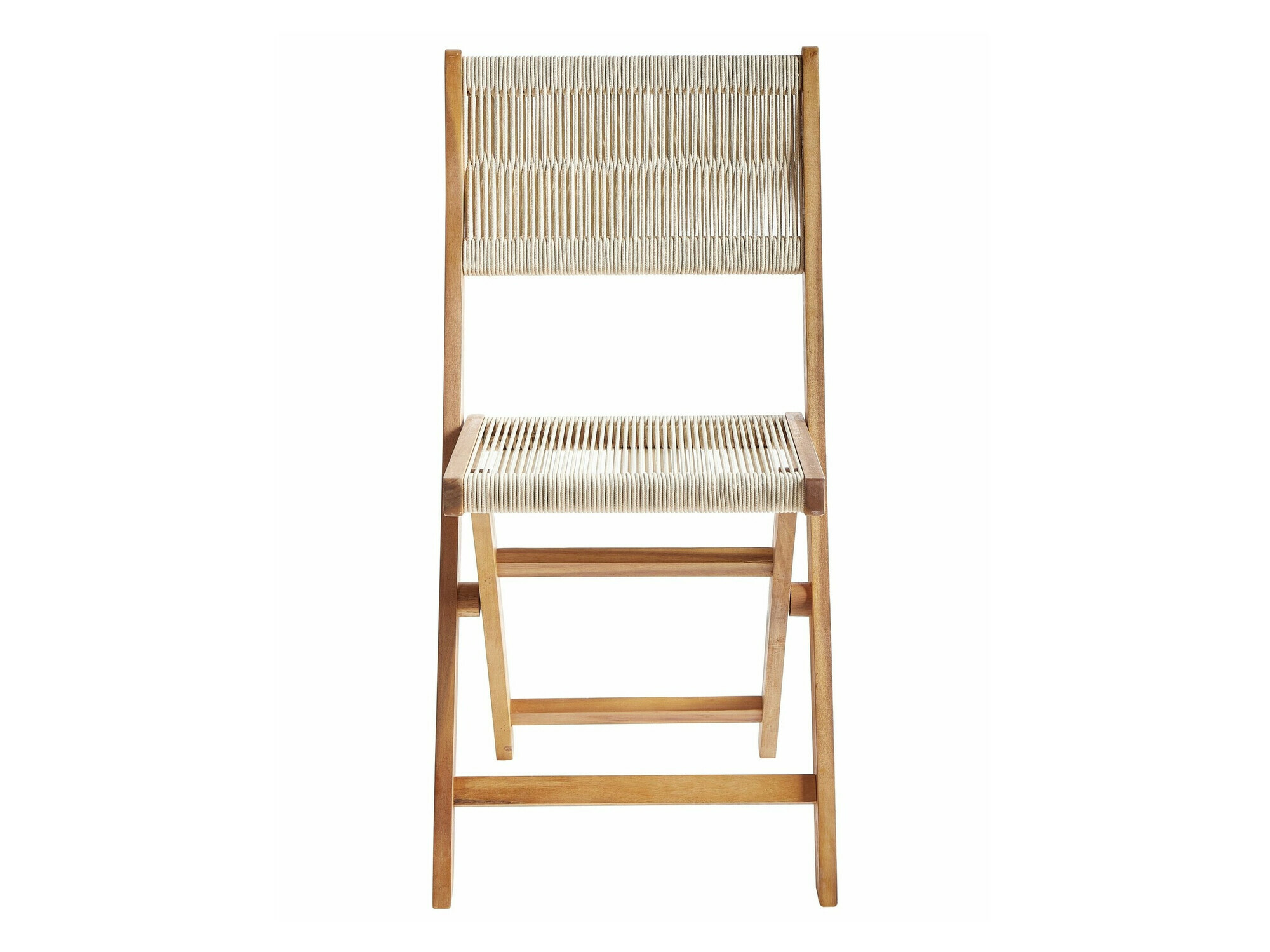 Borð og stólasett Bensevu 100 (Akasía + Beige)