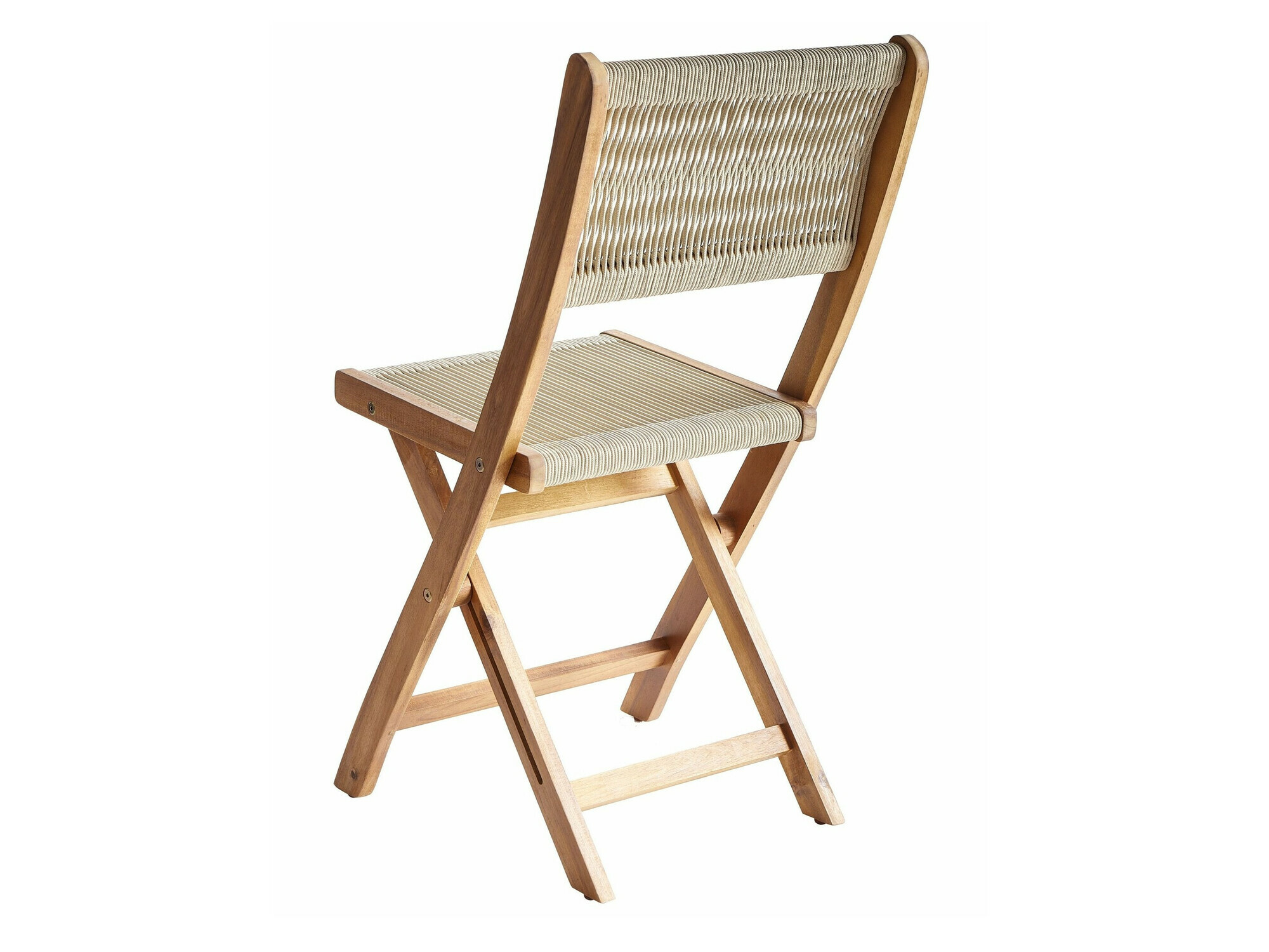 Borð og stólasett Bensevu 100 (Akasía + Beige)