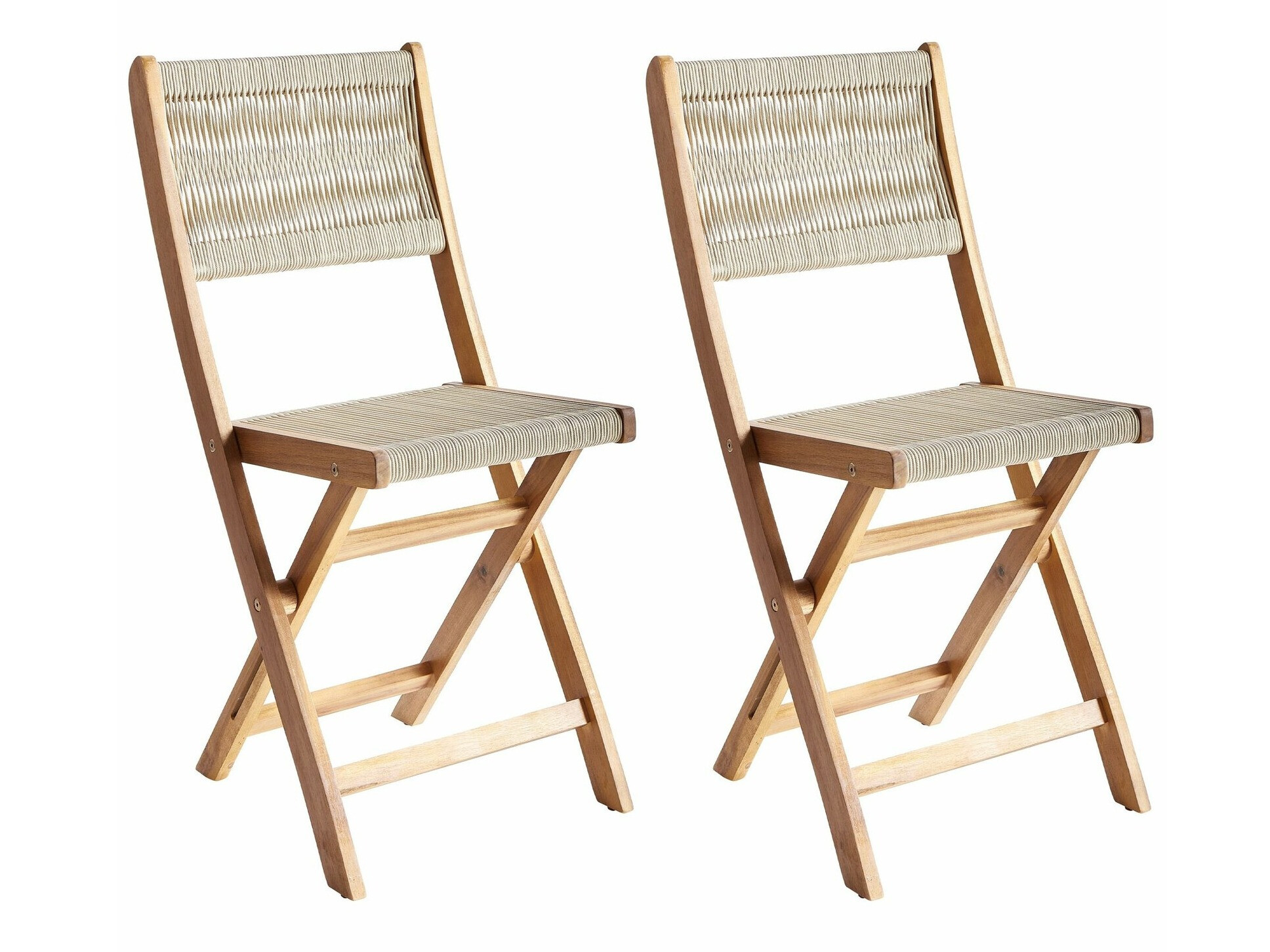 Húsgagnasett fyrir svalir Bensevu 102 (Akasía + Beige)
