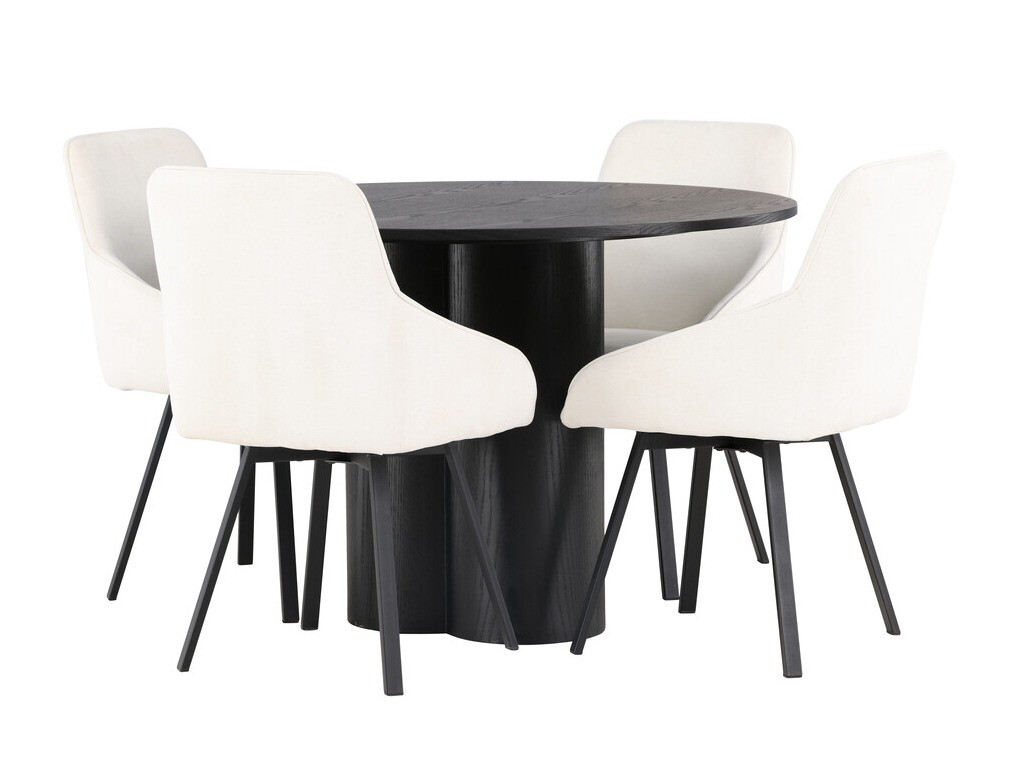 Borðstofusett Dallas 5008 (Svartur)