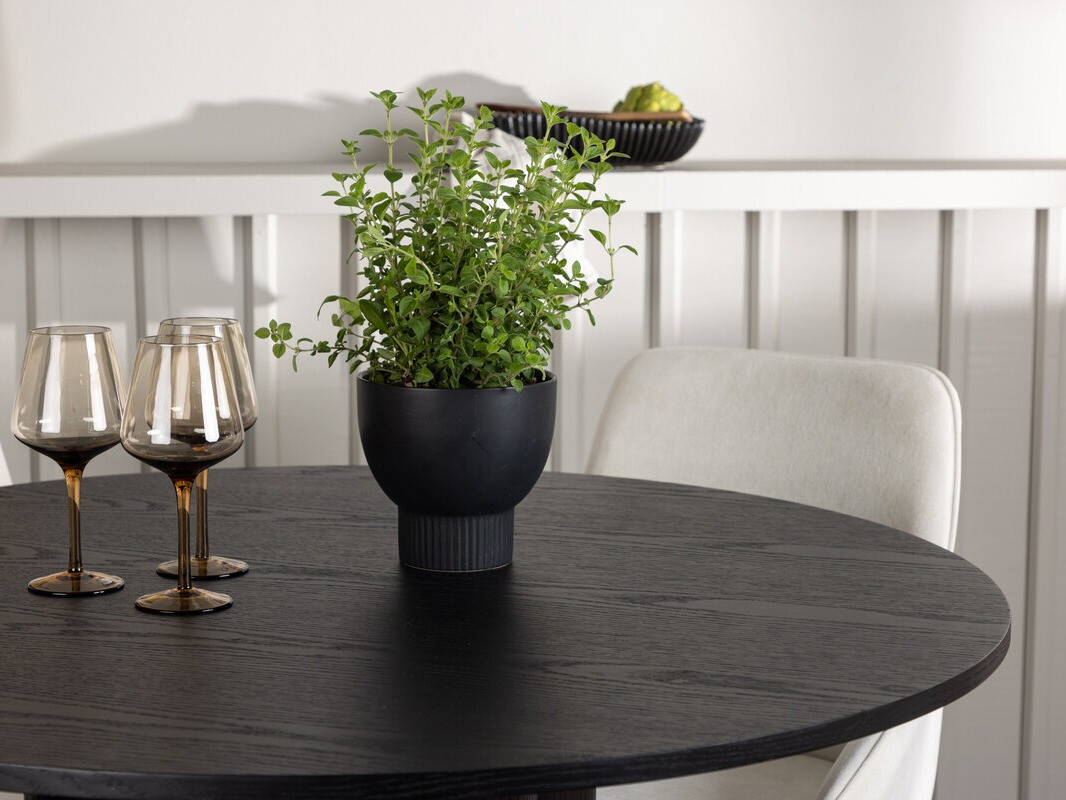 Borðstofusett Dallas 5008 (Svartur)