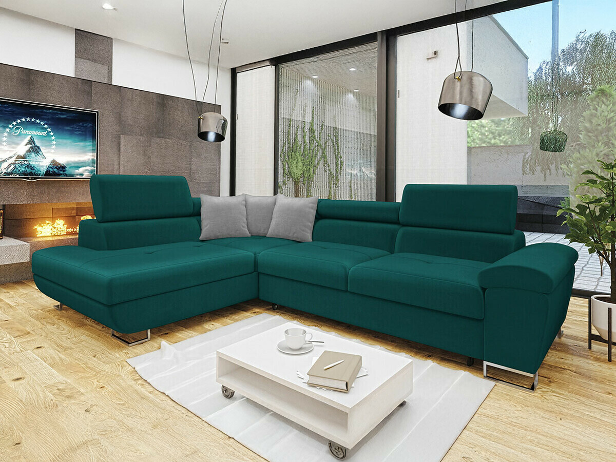 Horn­sófi Comfivo Ruta II (Magic Velvet 2221 + Magic Velvet 2240)