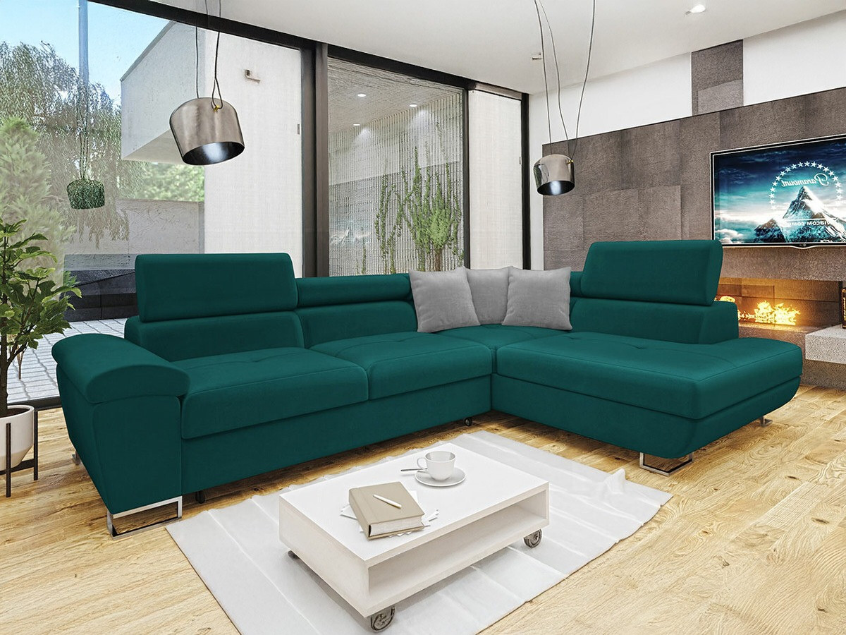 Horn­sófi Comfivo Ruta II (Magic Velvet 2221 + Magic Velvet 2240)