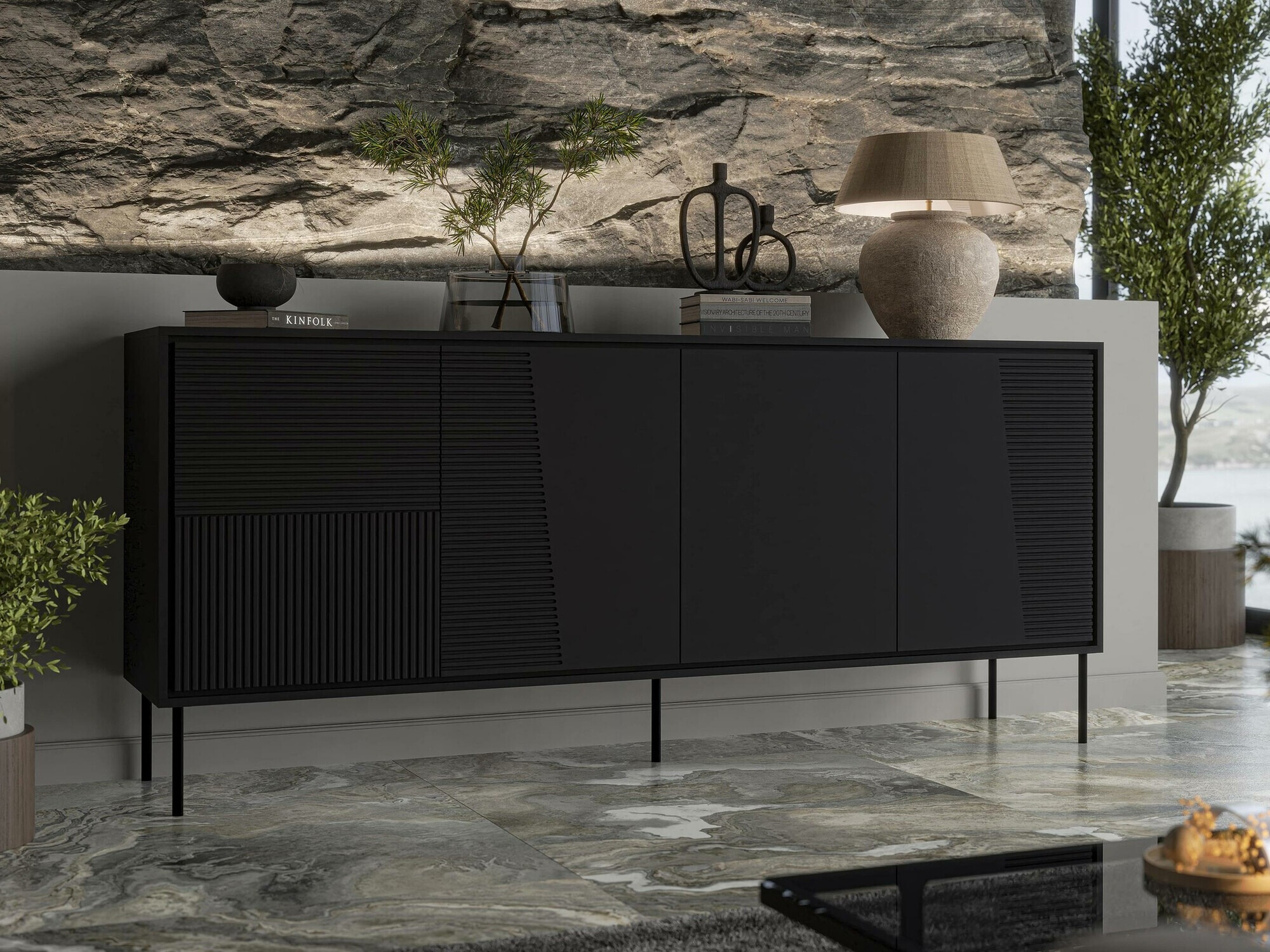 Skenkur Charlotte 208 (Svartur)