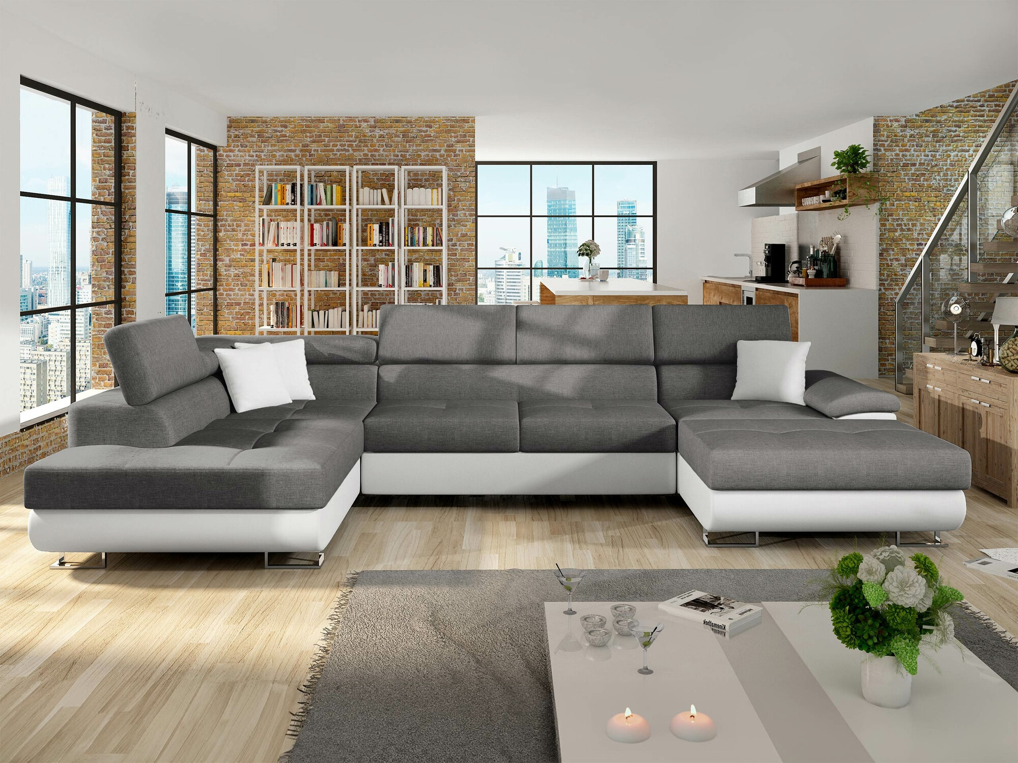 Horn­sófi Comfivo Ruta IV (Soft 017 + Lux 05)