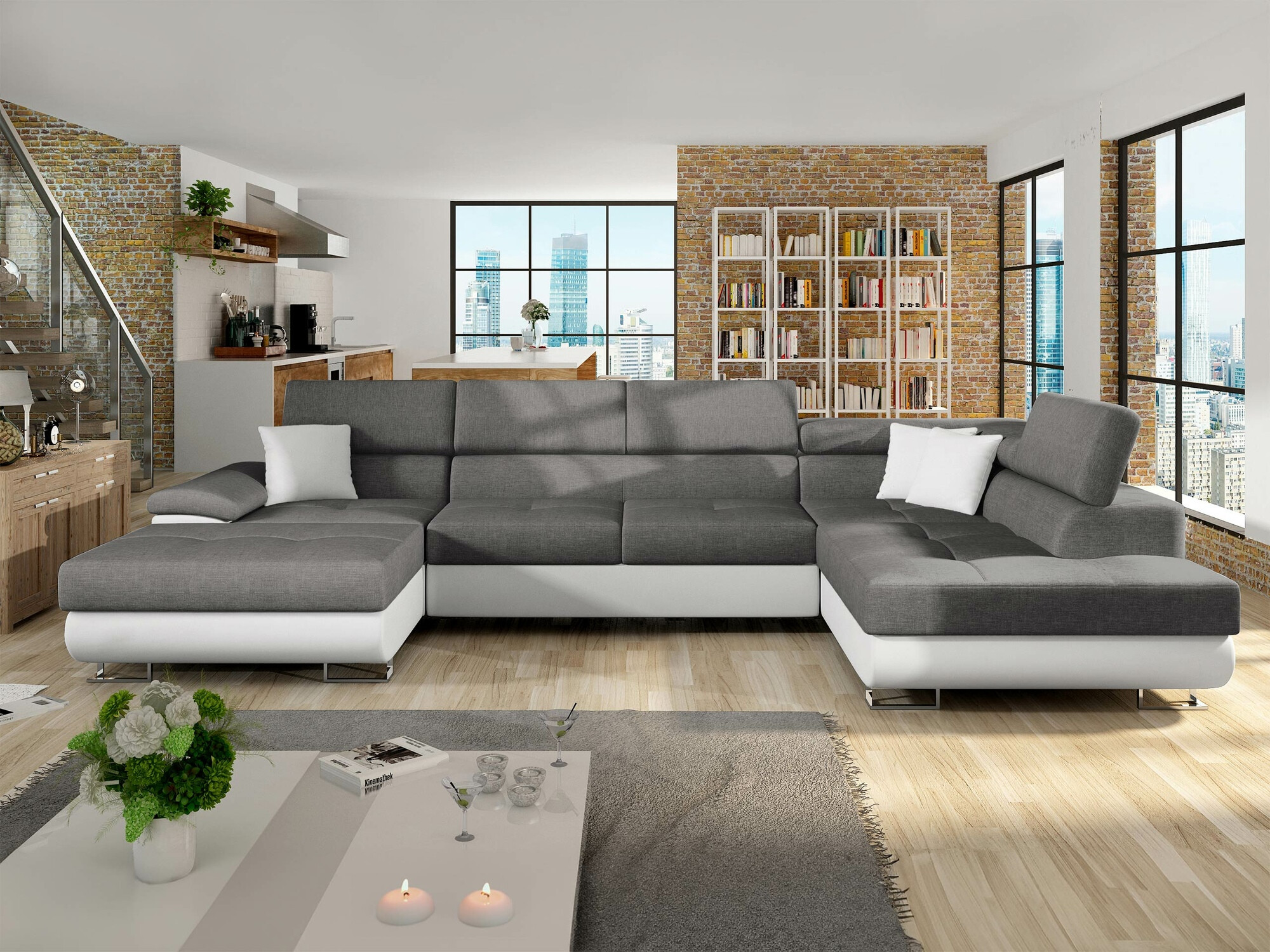 Horn­sófi Comfivo Ruta IV (Soft 017 + Lux 05)