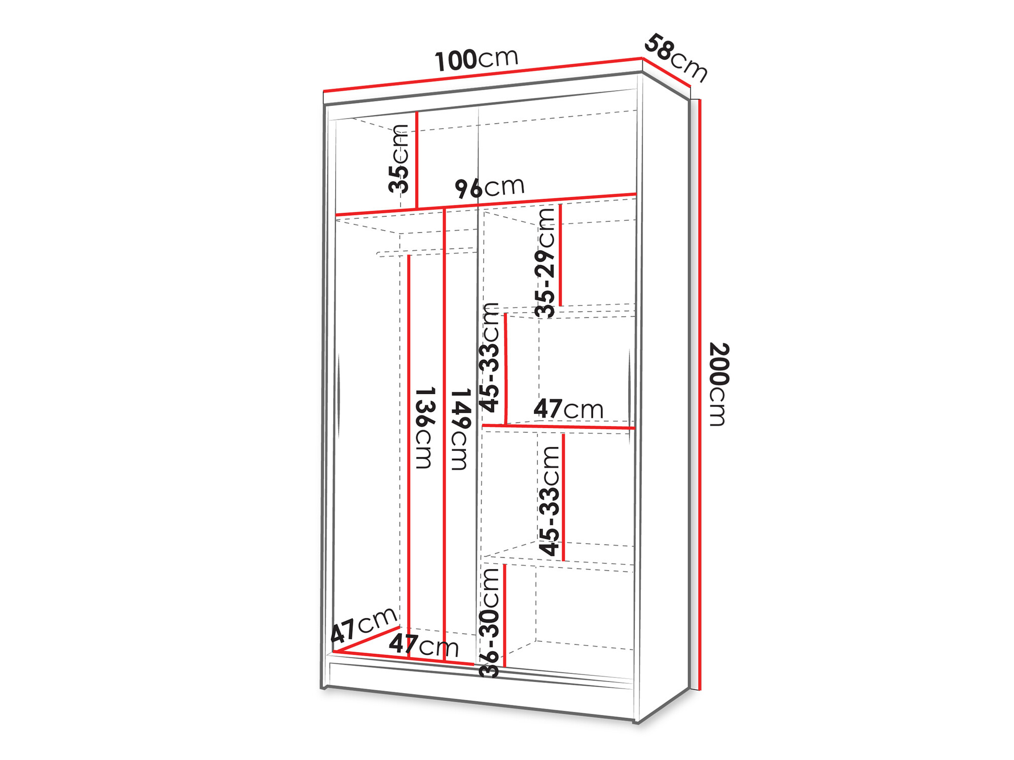 Fataskápur Closico Structor VII (Sonoma-eik + Hvítur)