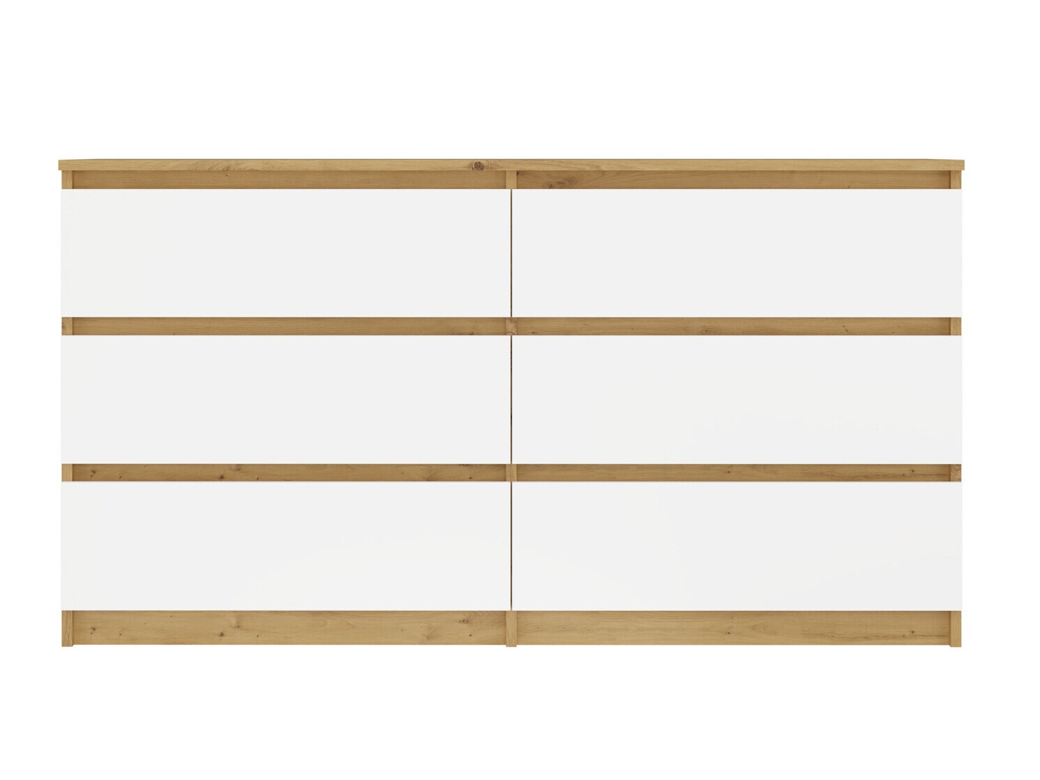 Kommóða Elbvelu 102 (Artisan-eik + Hvítur)